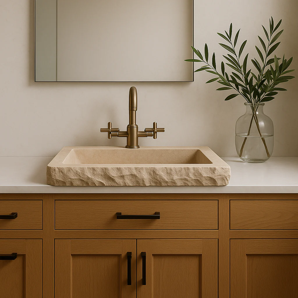 Troia Light Travertine Sink - Image 3