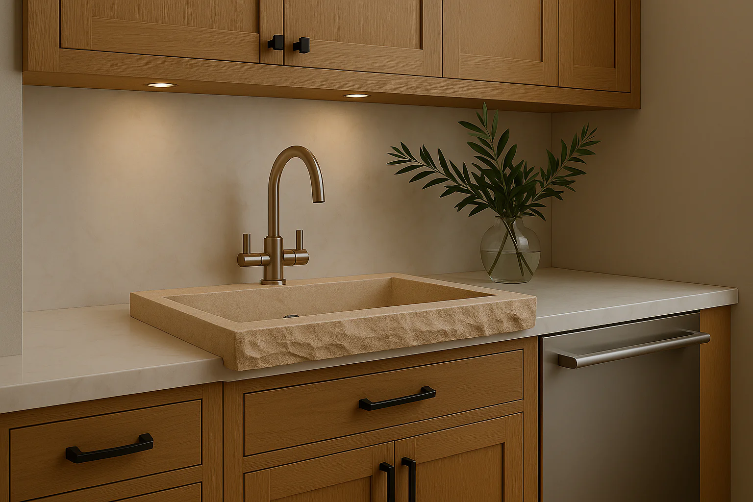 Troia Light Travertine Sink - Image 4
