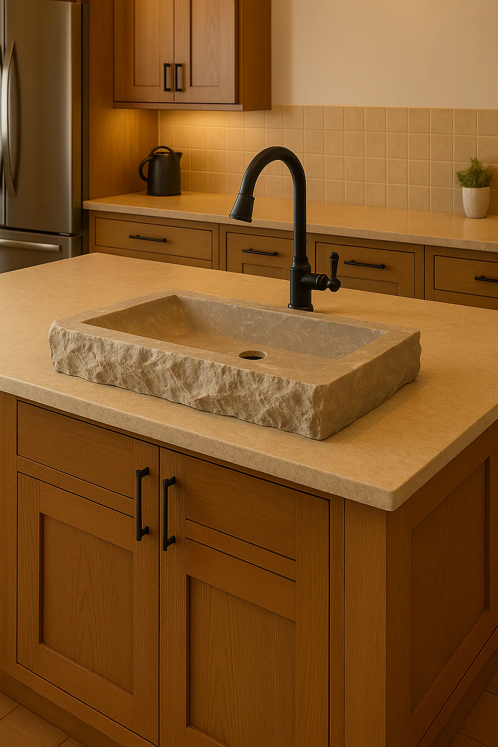 Troia Light Travertine Sink - Image 5