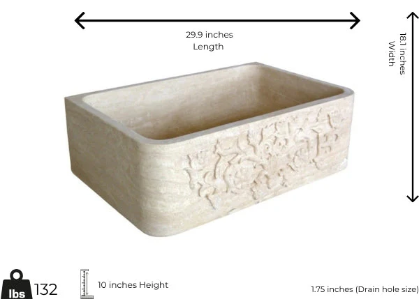 Troia Marble Sink - Image 2