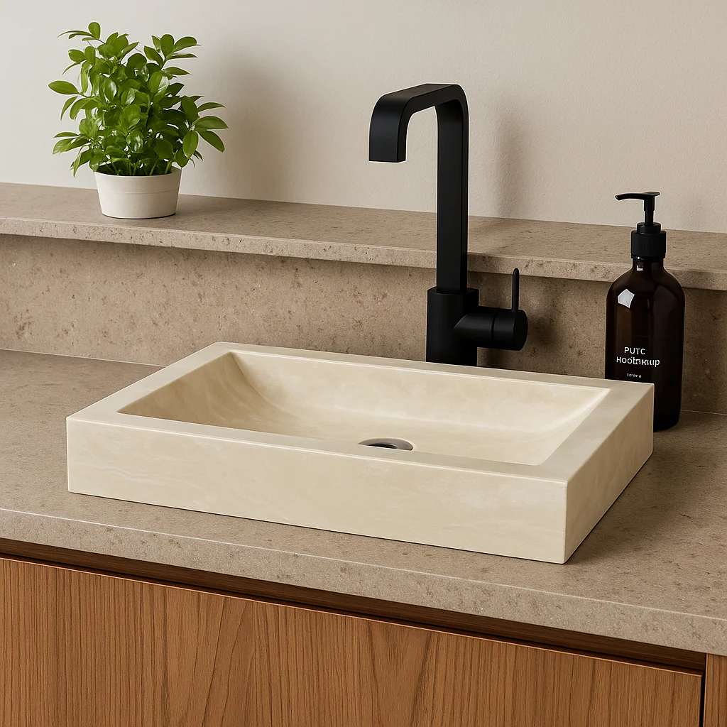 Troia Travertine Marble Sink - Image 3