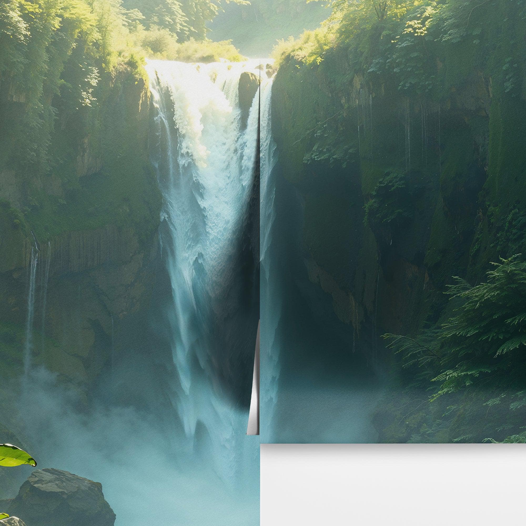 Tropical Rainforest Waterfall Wallpaper Wall Mural. #6987 - Image 8