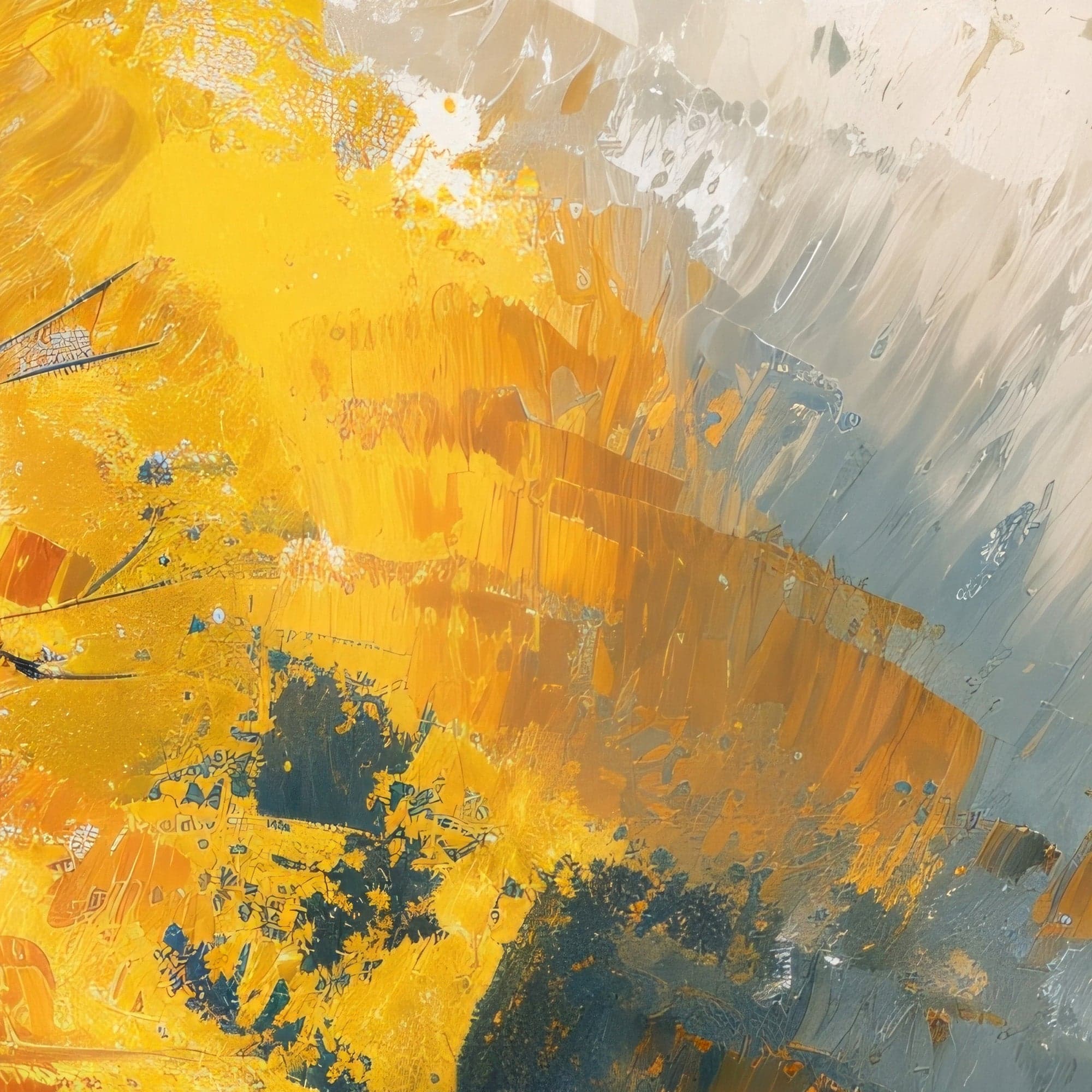 Tropical Waterfall Colorful Painting Wallpaper Mural. #7049 - Image 7