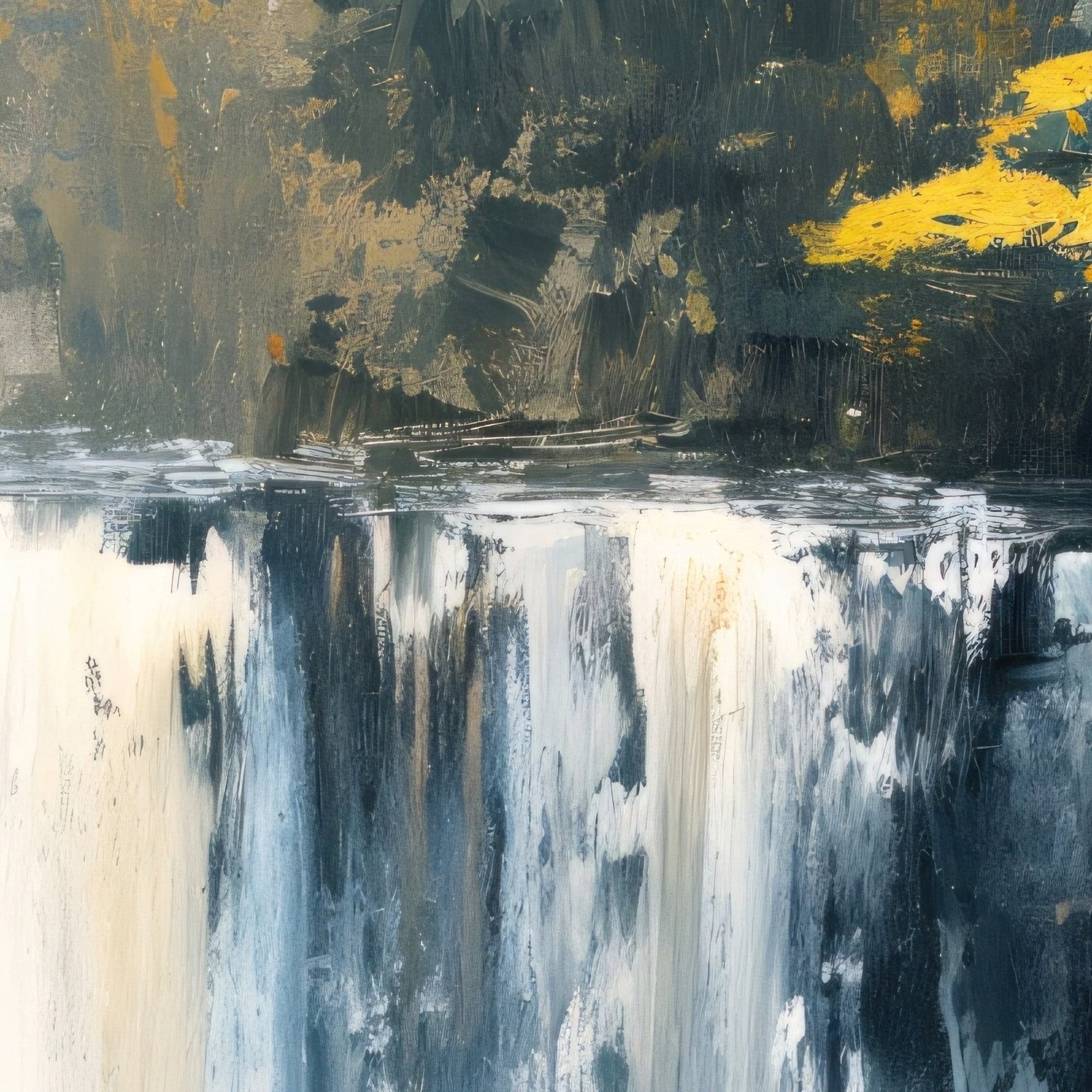 Tropical Waterfall Colorful Painting Wallpaper Mural. #7049 - Image 8