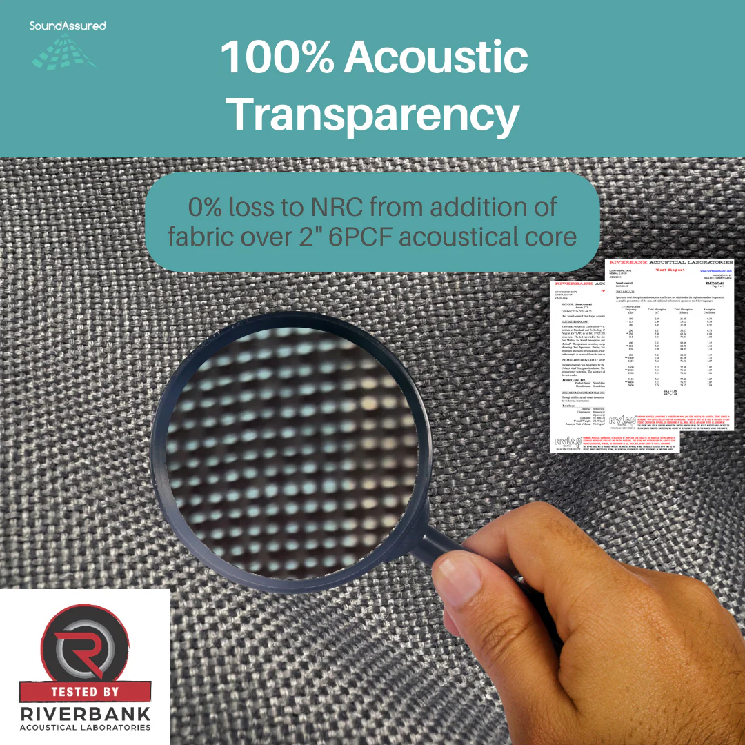 TruWeave™ Acoustic Fabric by SoundAssured - Single Layer (100% Acoustically Transparent) - Image 4