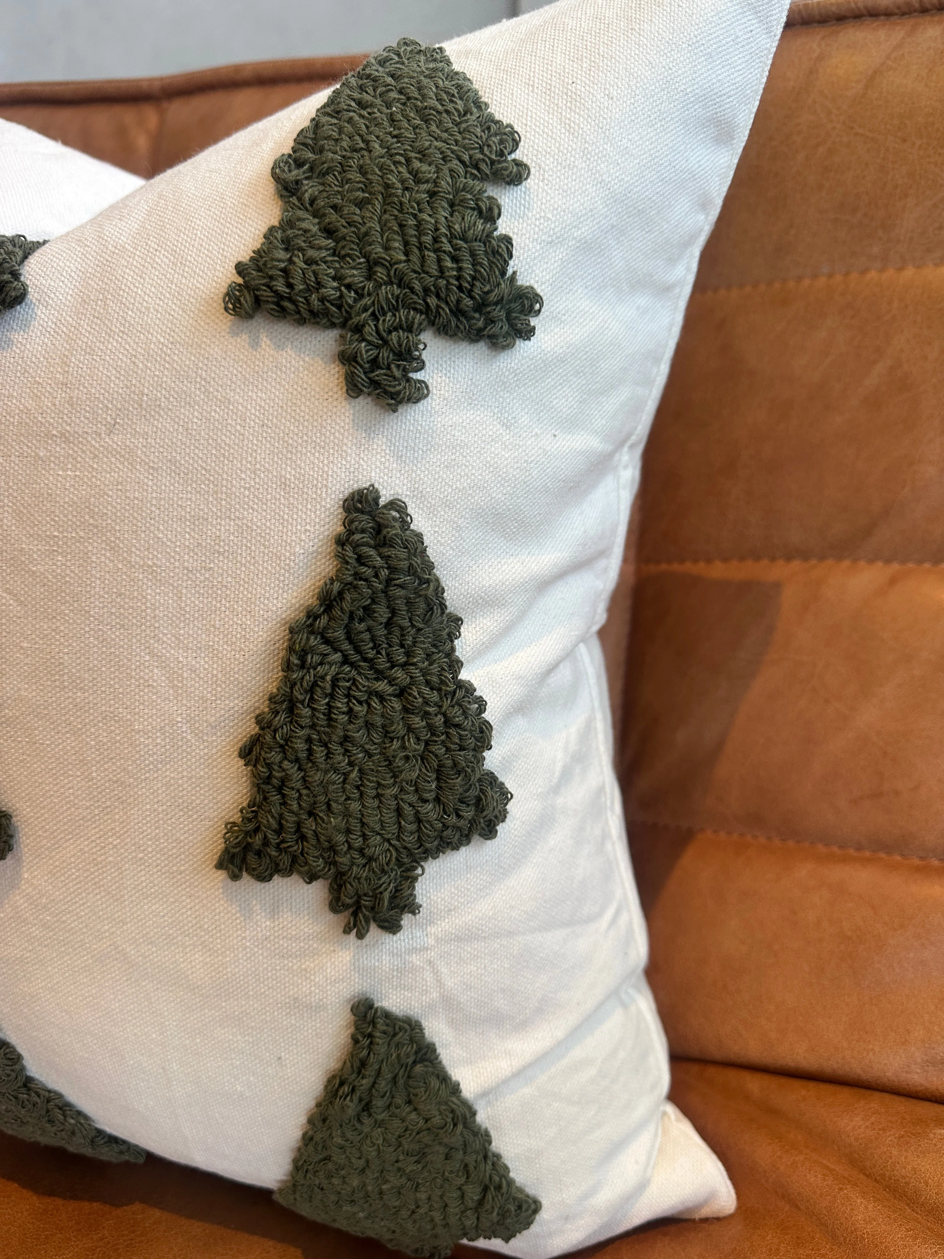 Tufted Christmas Tree Pillow Cover - Image 3