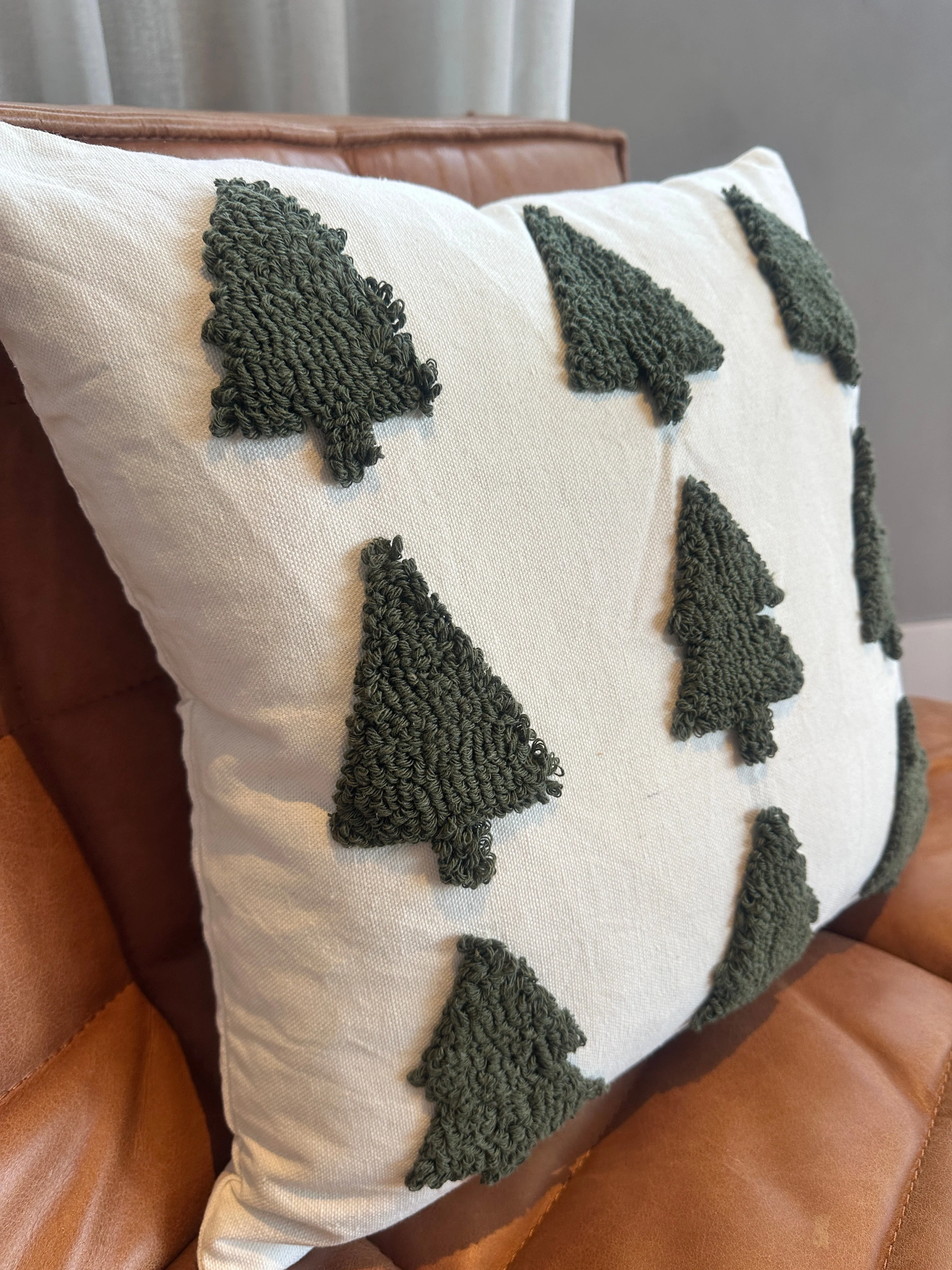 Tufted Christmas Tree Pillow Cover - Image 5