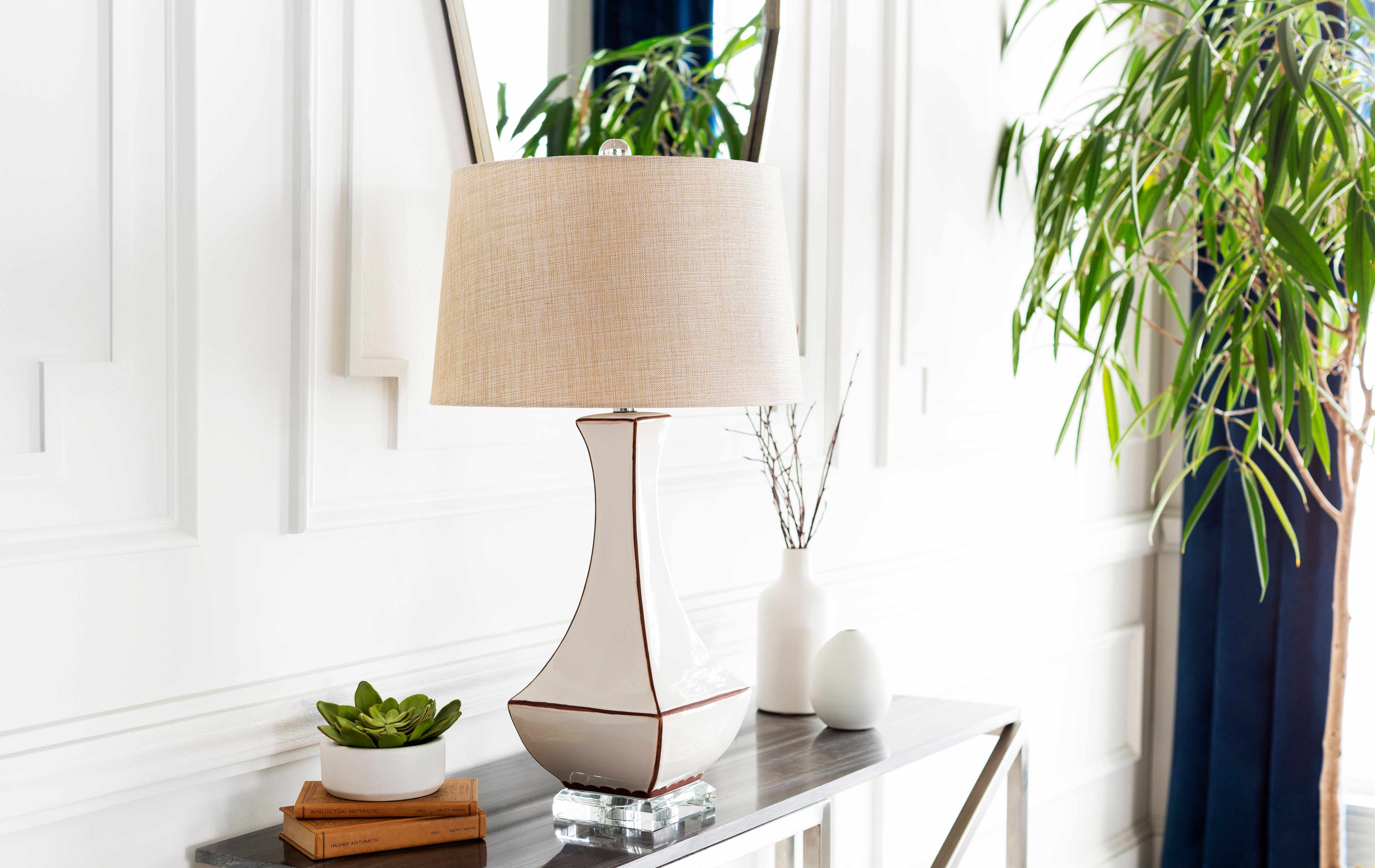 Tuka Tan Ceramic Table Lamp - Image 2