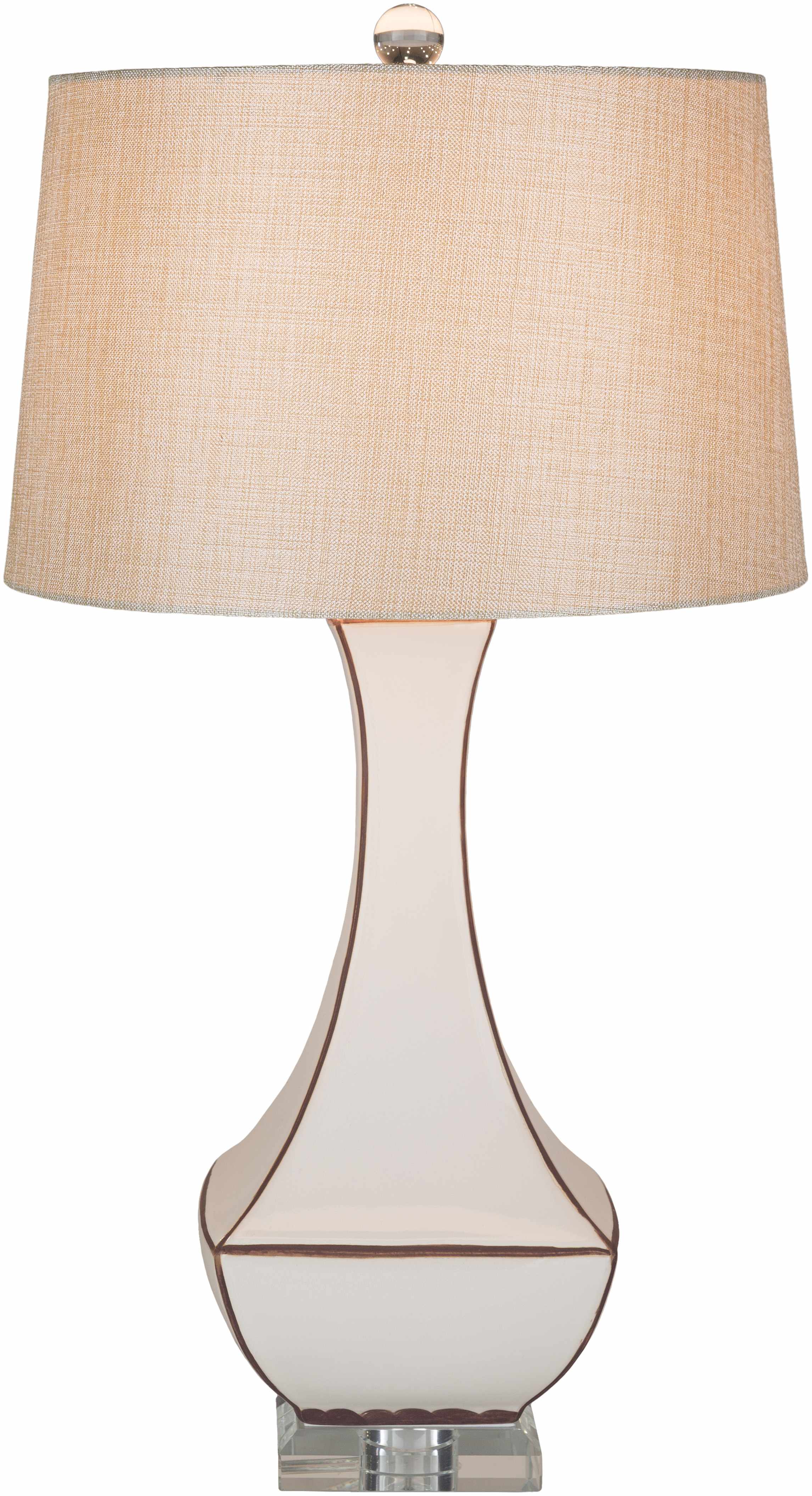 Tuka Tan Ceramic Table Lamp - Image 9