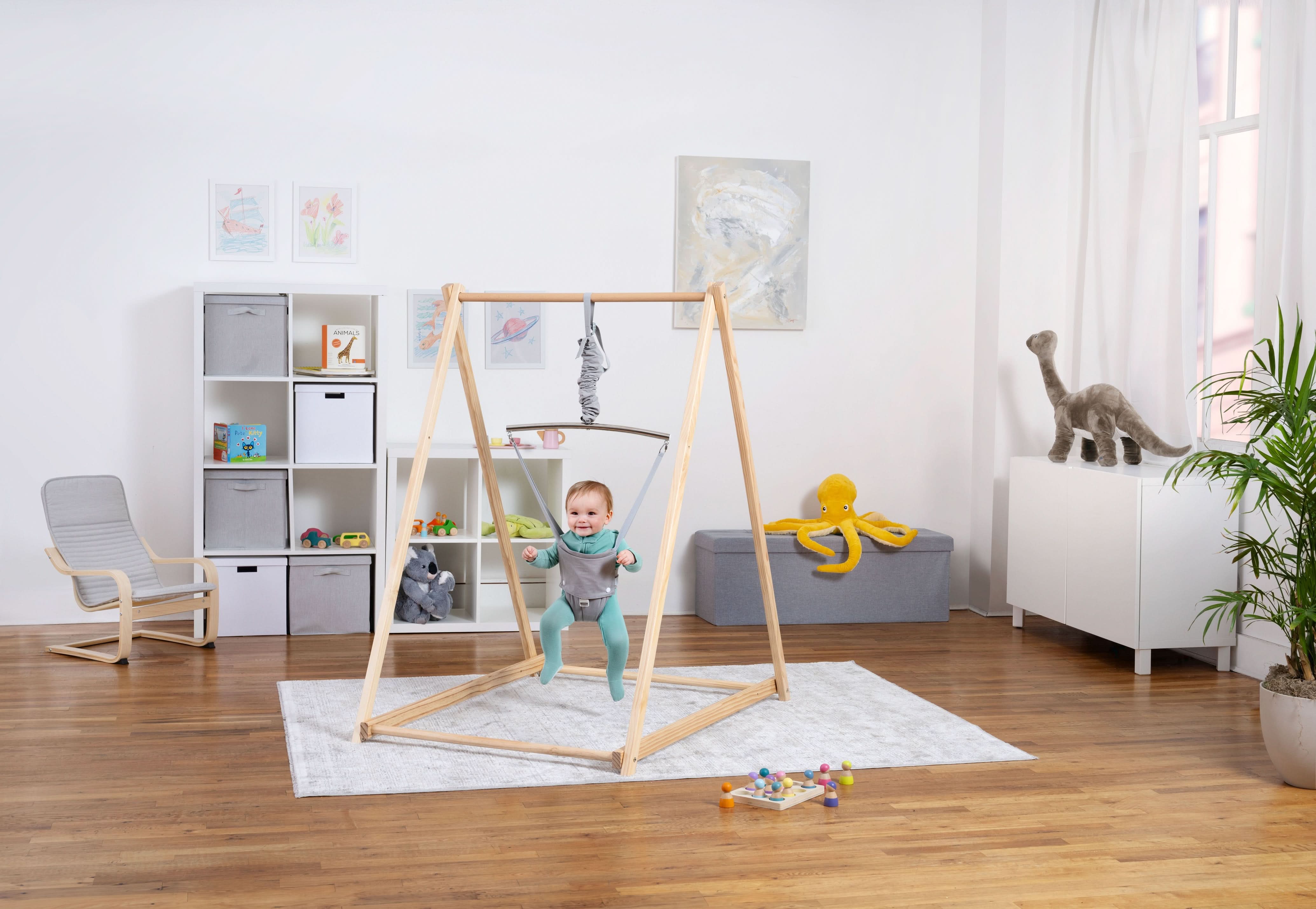 Tulip | Foldable Baby Bouncer - Gray - Image 2