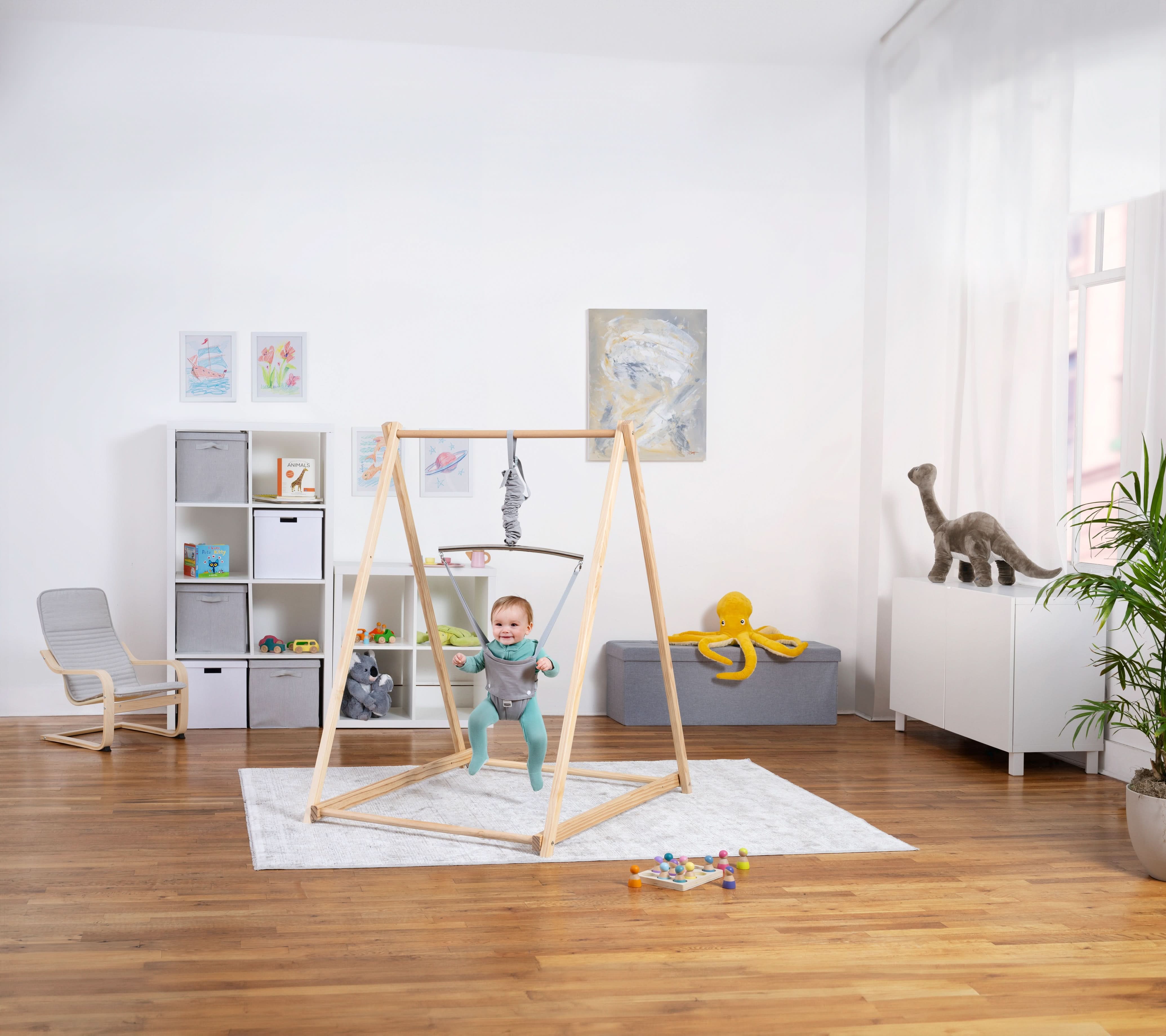 Tulip | Foldable Baby Bouncer - Gray - Image 4