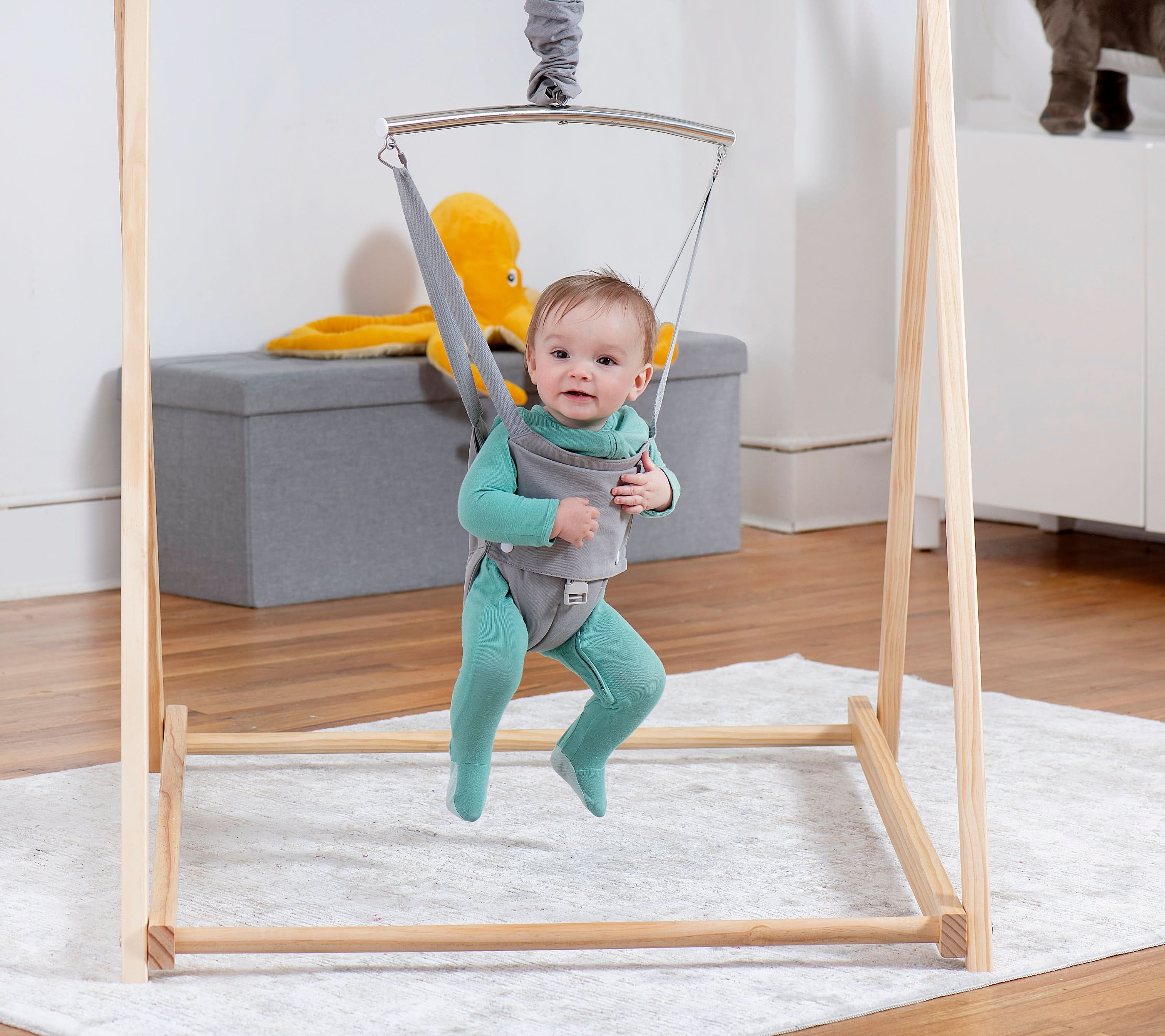 Tulip | Foldable Baby Bouncer - Gray - Image 7