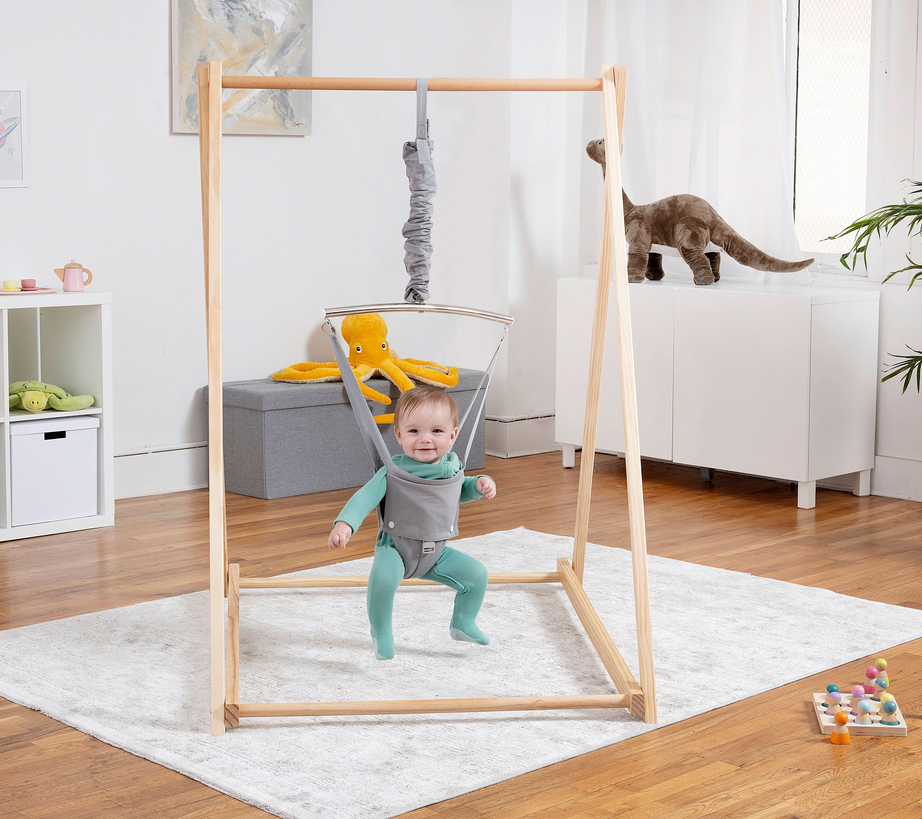 Tulip | Foldable Baby Bouncer - Gray - Image 8