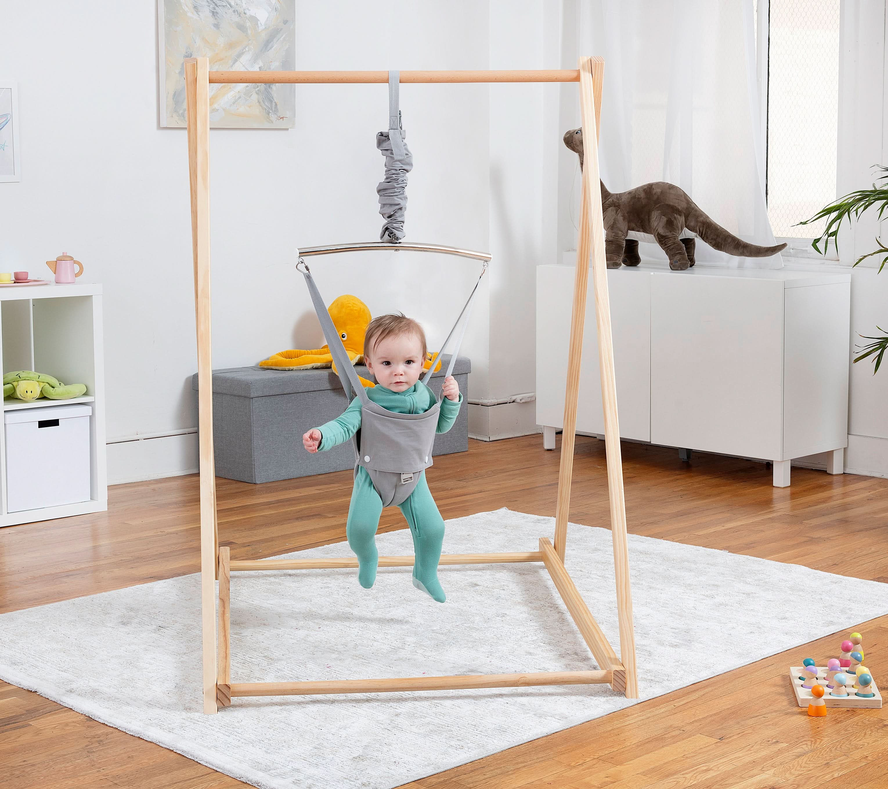 Tulip | Foldable Baby Bouncer - Gray - Image 9