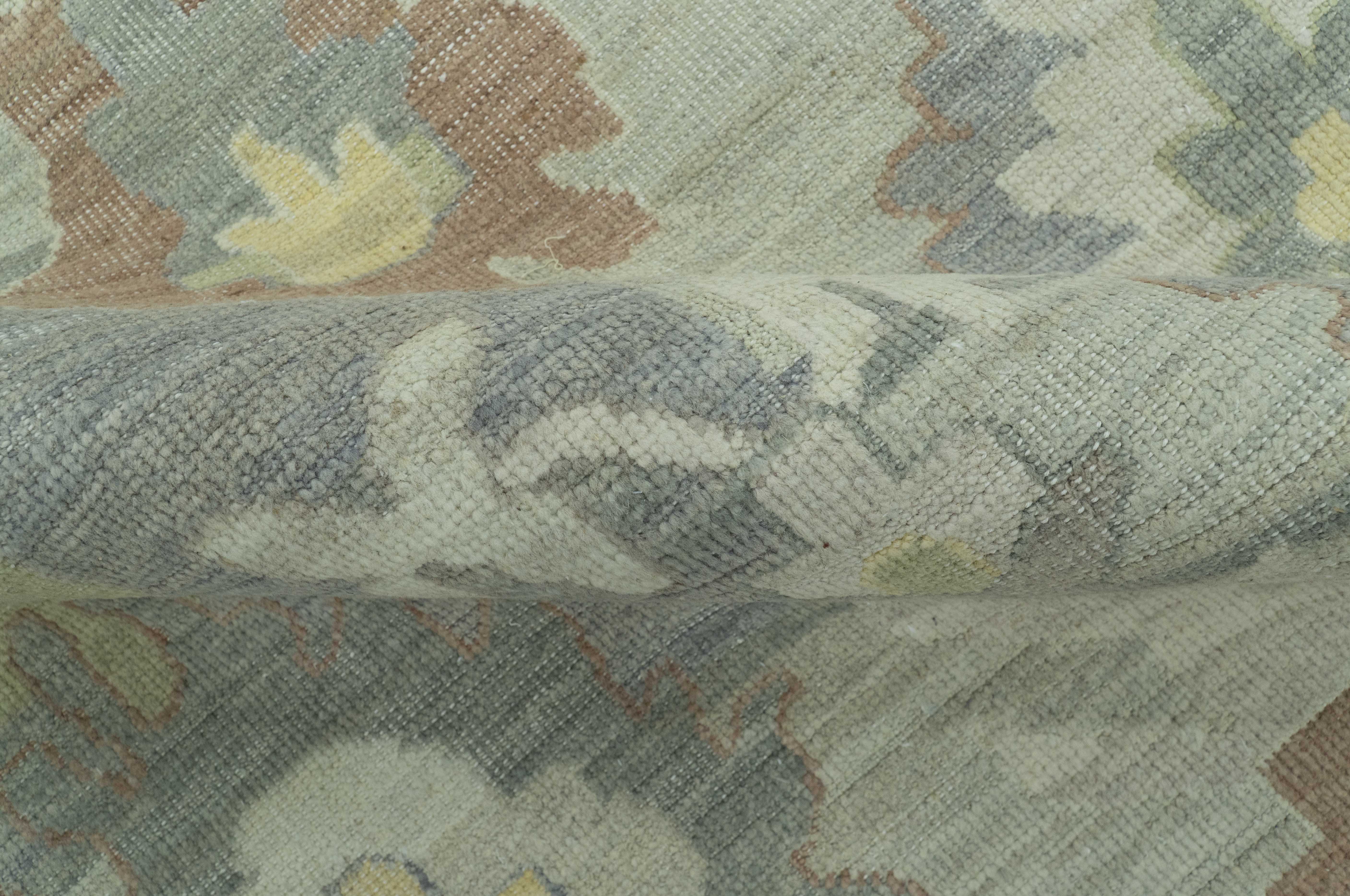 Tulu Distressed Modern Ikat Design Hand Knotted Custom Made wool rug - Image 5