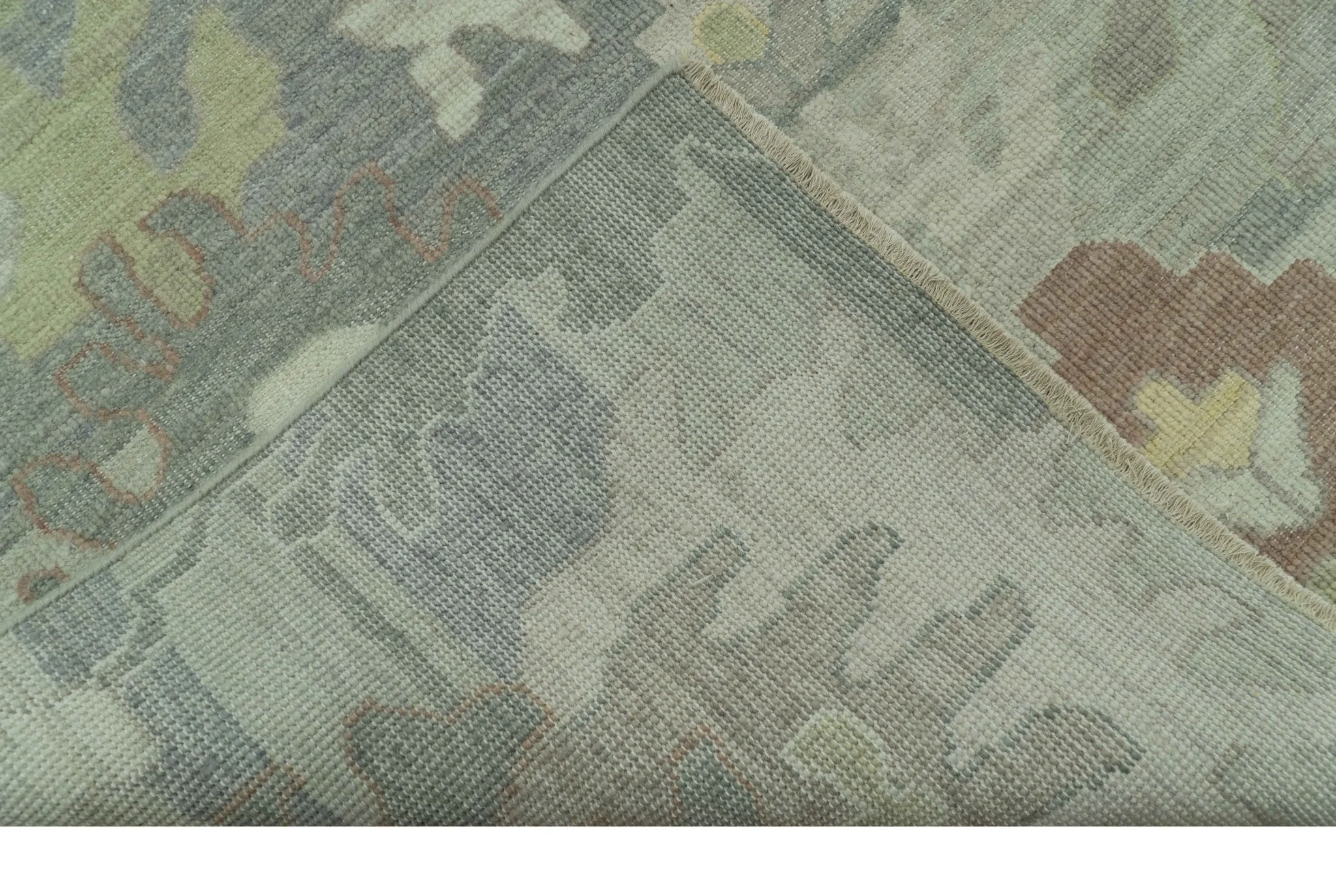 Tulu Distressed Modern Ikat Design Hand Knotted Custom Made wool rug - Image 6