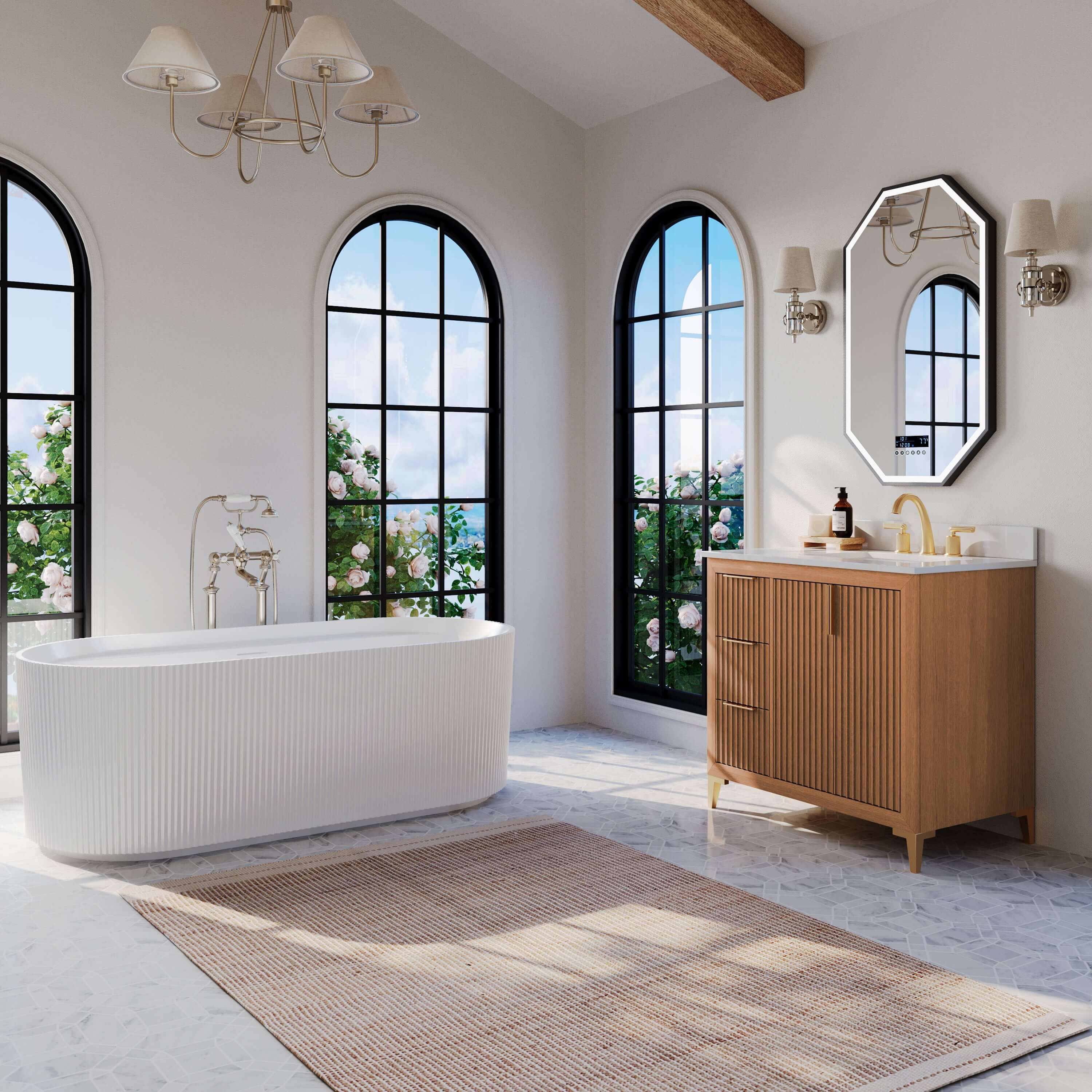 Turlington Bathroom Vanity Collection in Sienna Finish - Image 16