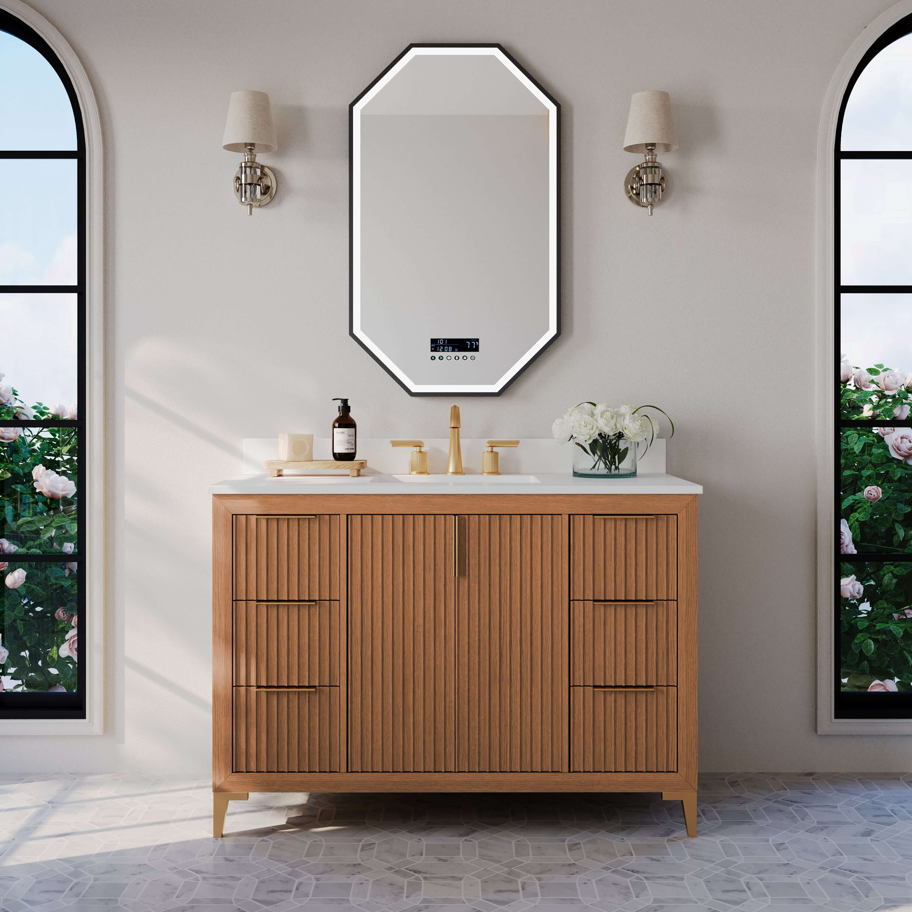 Turlington Bathroom Vanity Collection in Sienna Finish - Image 17