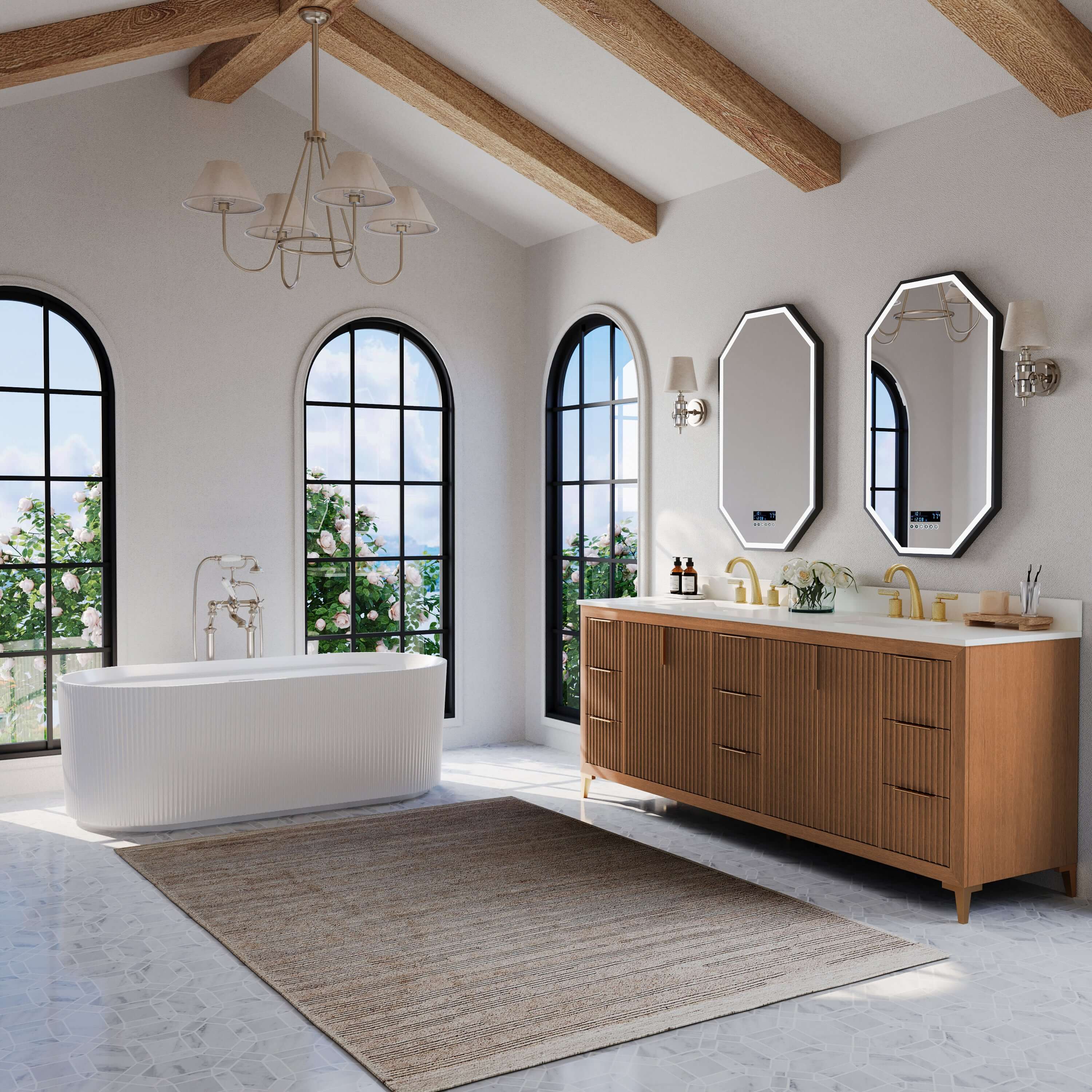 Turlington Bathroom Vanity Collection in Sienna Finish - Image 43