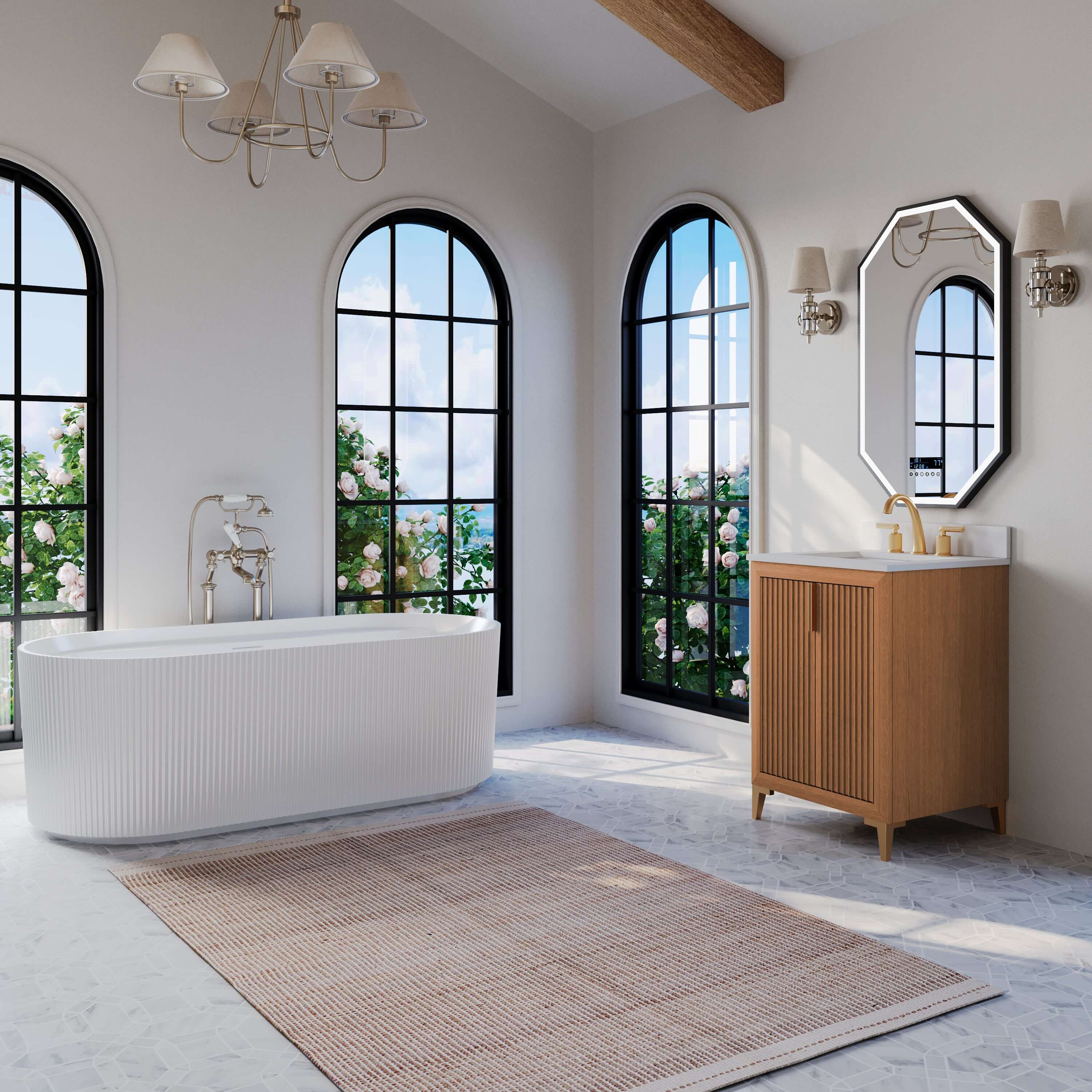 Turlington Bathroom Vanity Collection in Sienna Finish - Image 7
