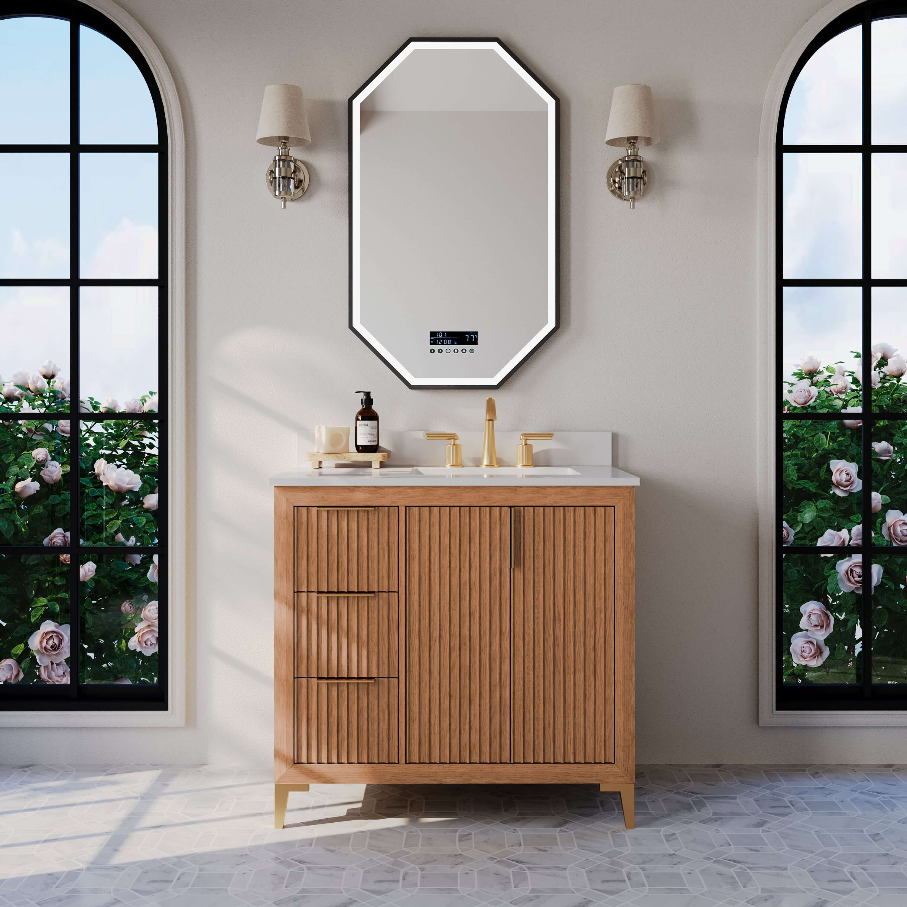 Turlington Bathroom Vanity Collection in Sienna Finish - Image 8