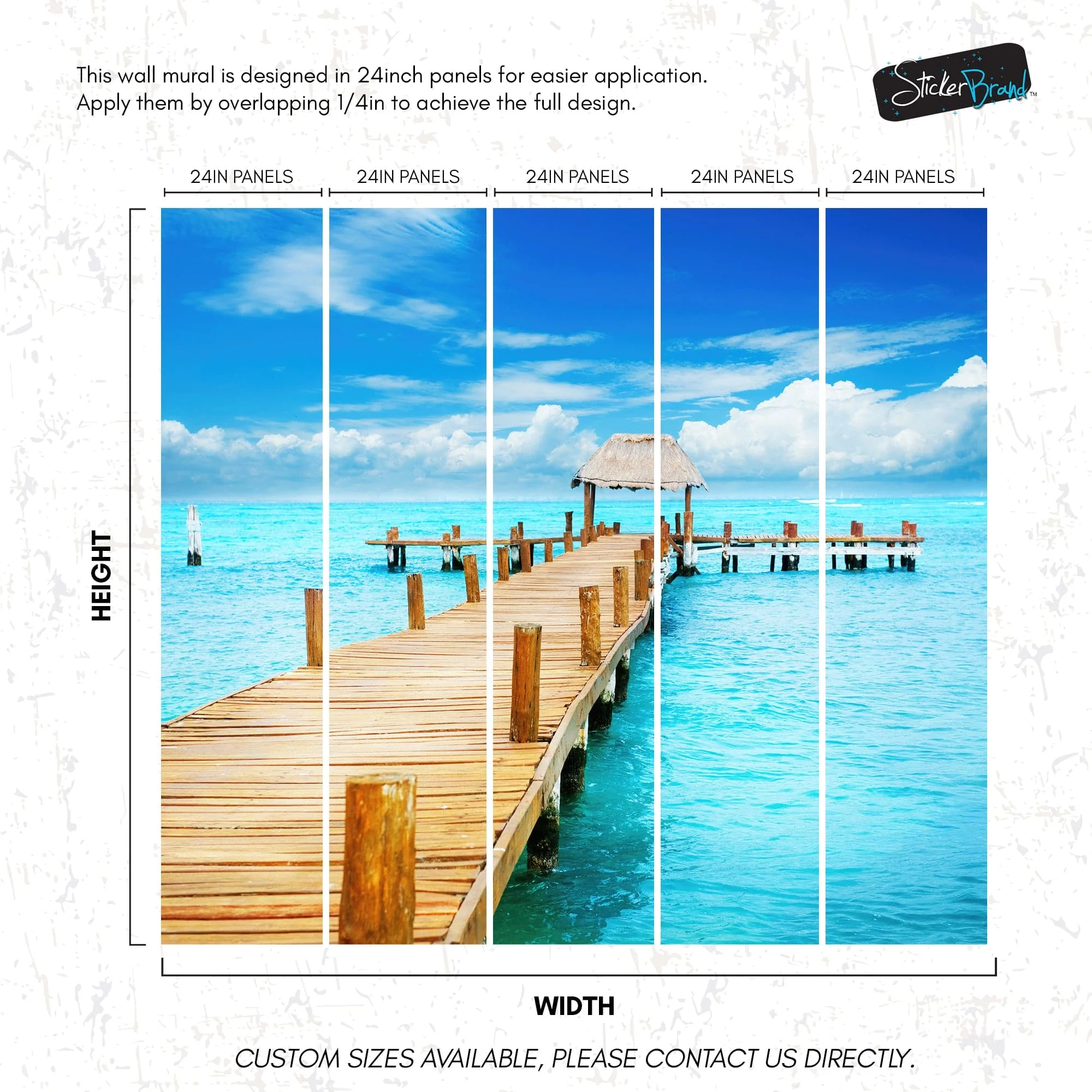 Turquoise Ocean Water Wallpaper Mural. #6150 - Image 9