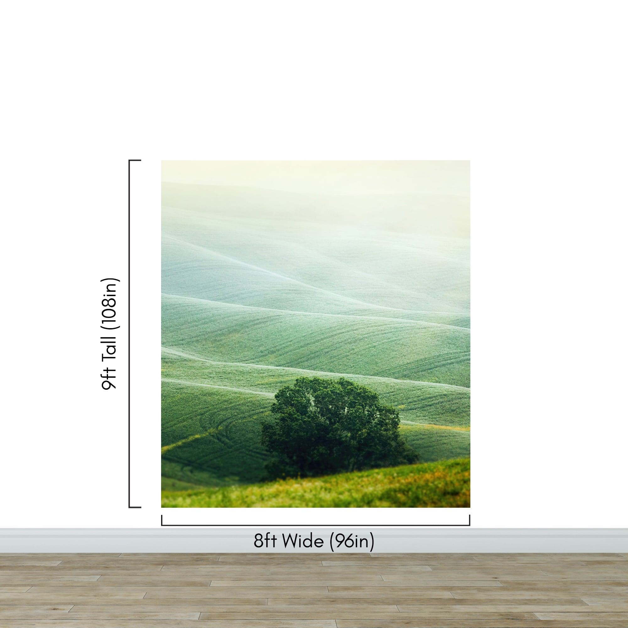 Tuscany Rolling Hills Meadow Wall Mural. Italian Countryside. #7053 - Image 10