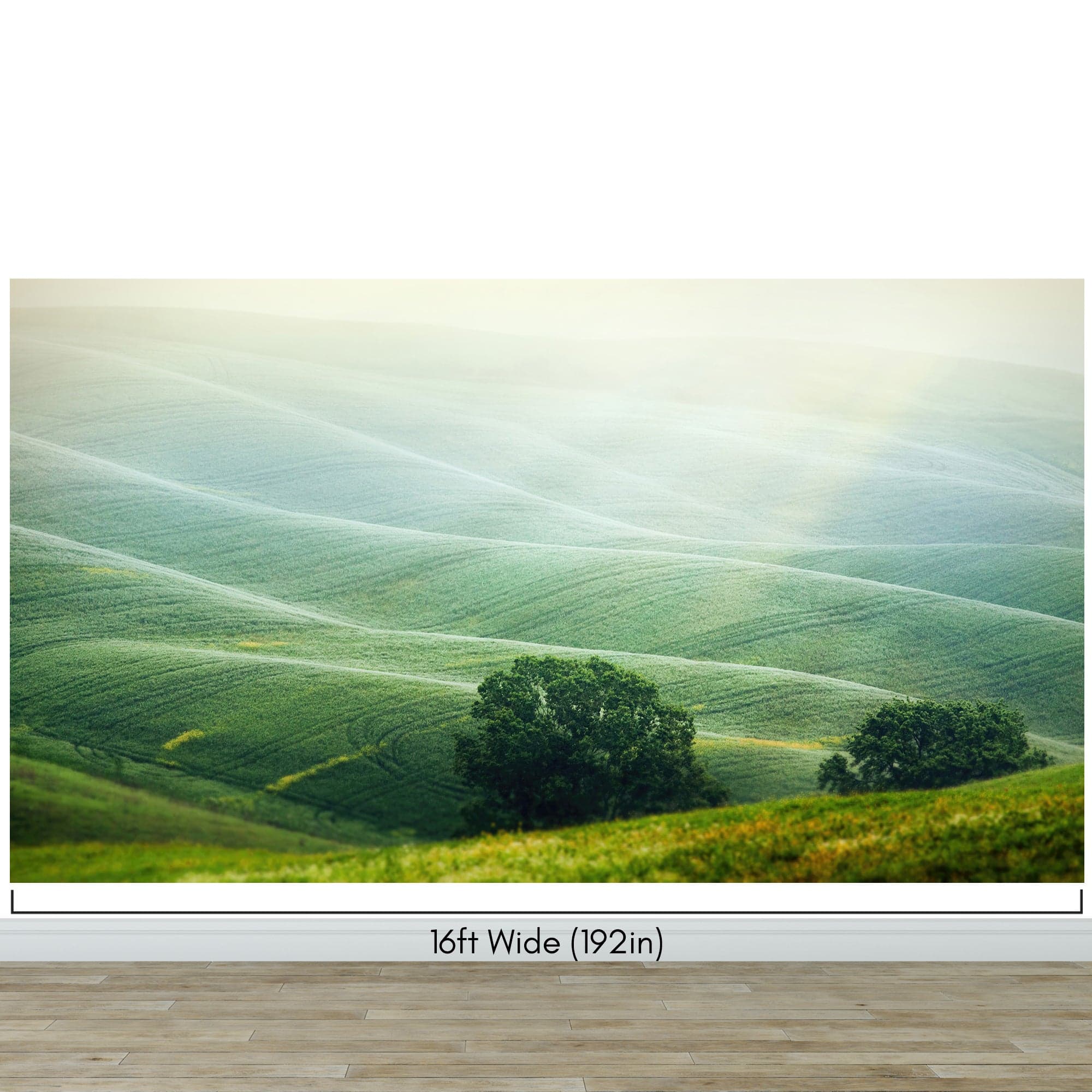 Tuscany Rolling Hills Meadow Wall Mural. Italian Countryside. #7053 - Image 12