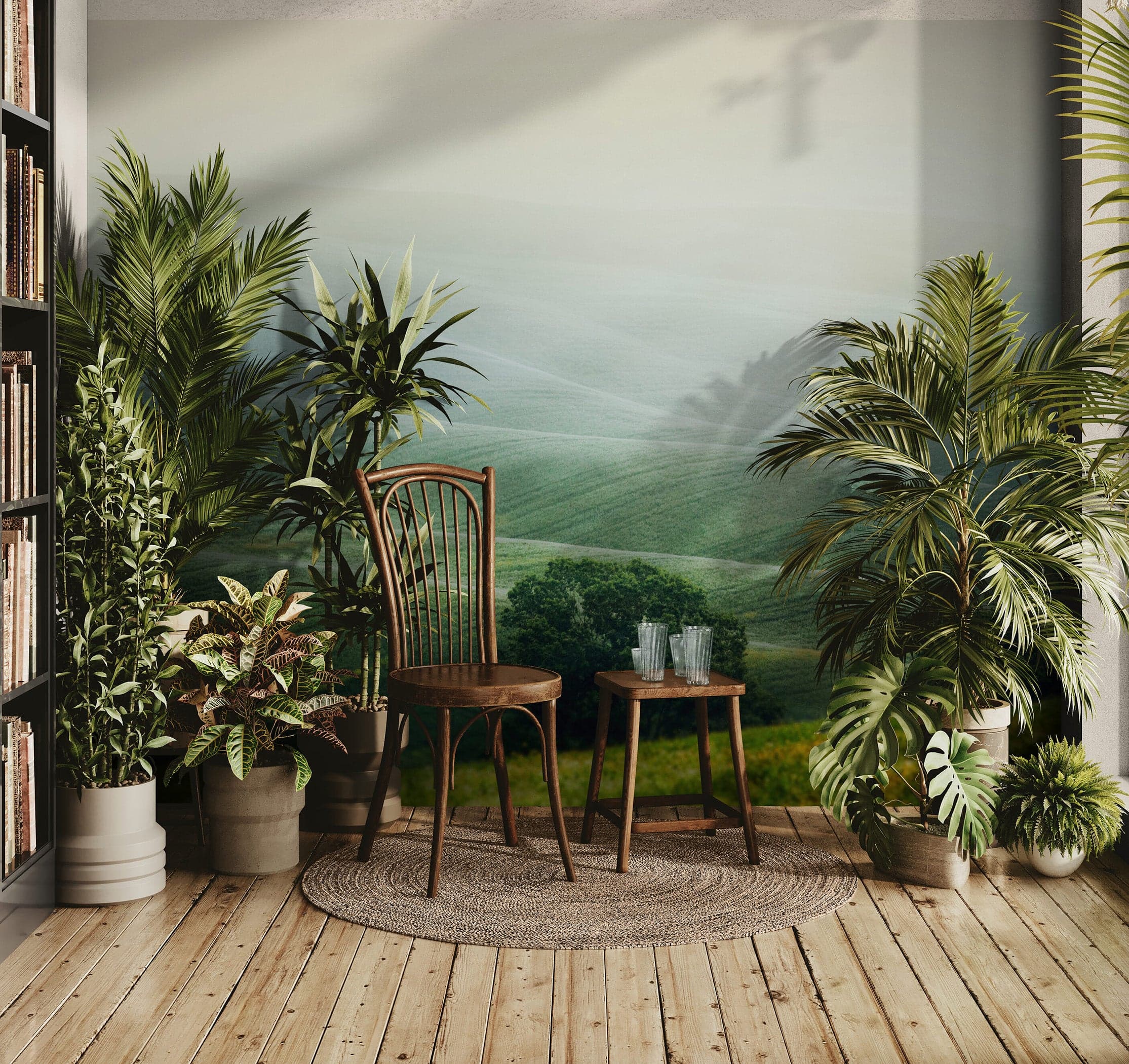 Tuscany Rolling Hills Meadow Wall Mural. Italian Countryside. #7053 - Image 5