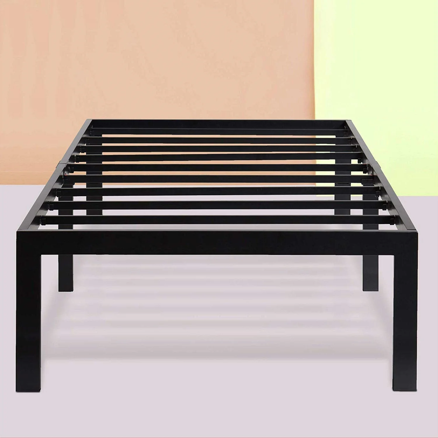 Twin 18-inch High Heavy Duty Black Metal Platform Bed Frame - Image 5