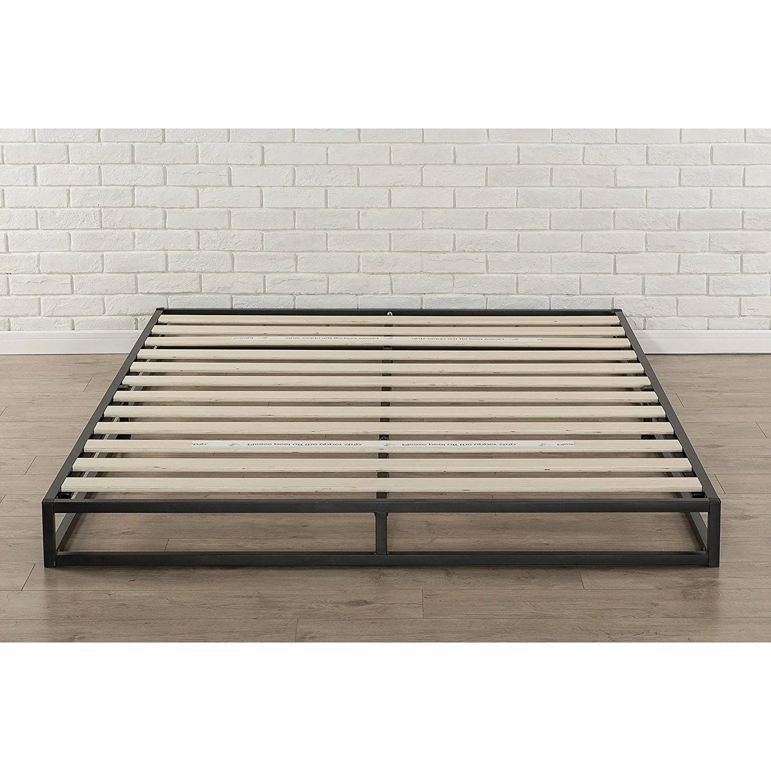 Twin 6-inch Low Profile Platform Bed Frame with Modern Wood Slats Mattress Support System - Image 2