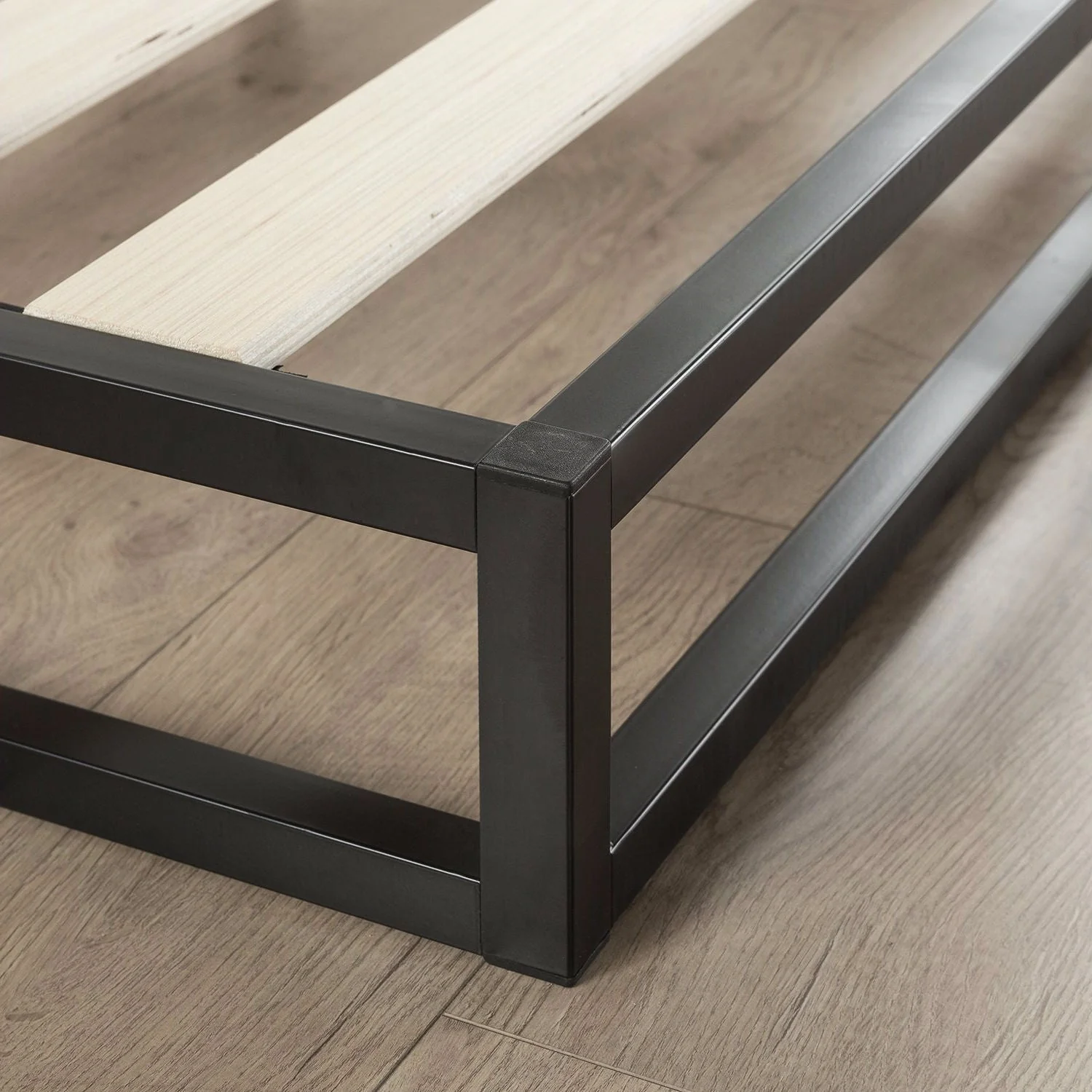 Twin 6-inch Low Profile Platform Bed Frame with Modern Wood Slats Mattress Support System - Image 5