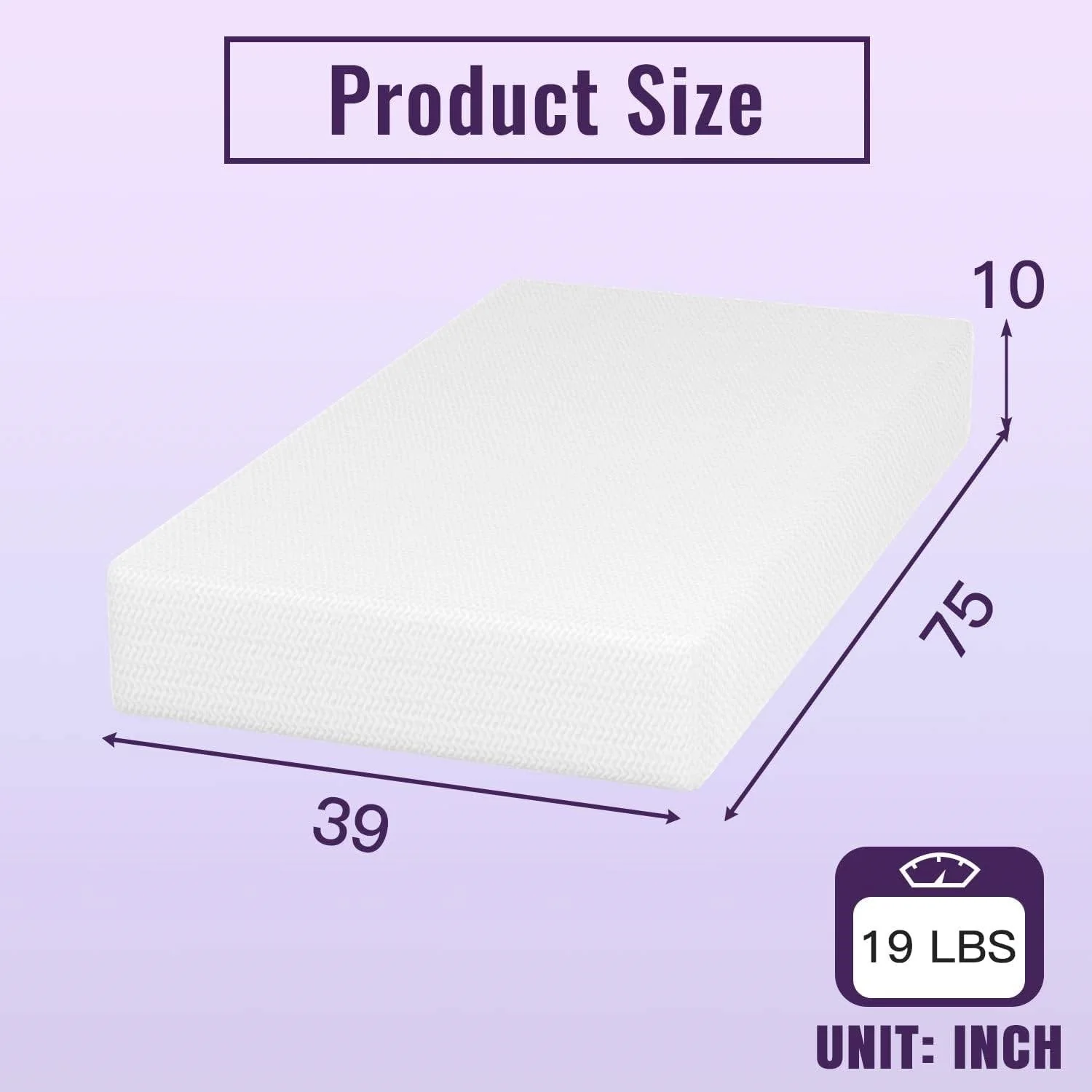 Twin size 10-inch Charcoal Infused Memory Foam Mattress with Removable Cover - Image 5