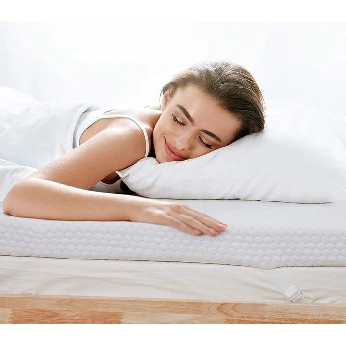 Twin size 3-inch Memory Foam Mattress Topper with Removeable Baffle Box Cover - Image 2