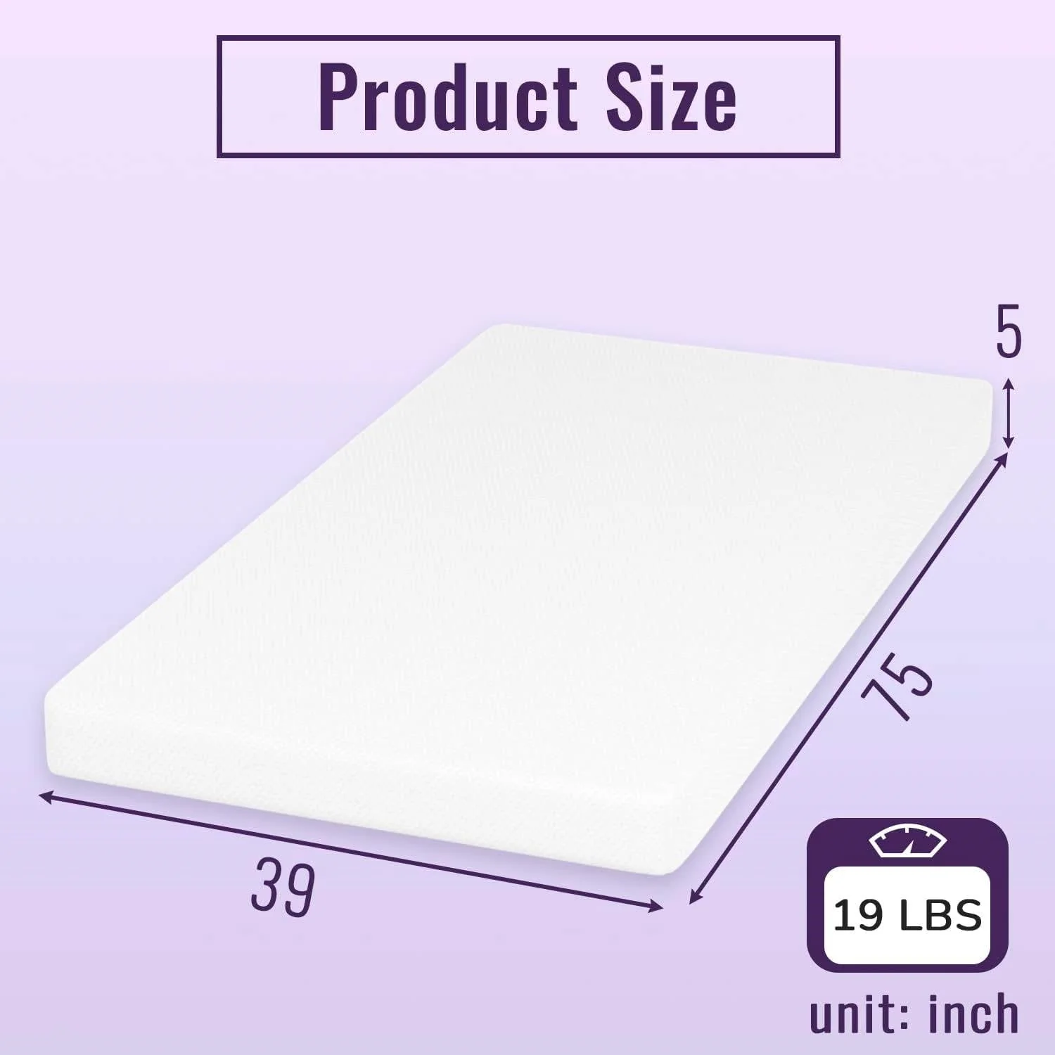 Twin size 5-inch Charcoal Infused Memory Foam Mattress with Removable Cover - Image 5