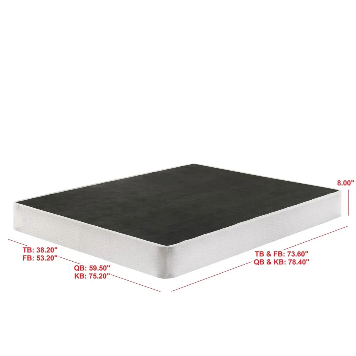 Twin size 8-inch Metal Frame Box-Spring Mattress Foundation with Cover - Image 4