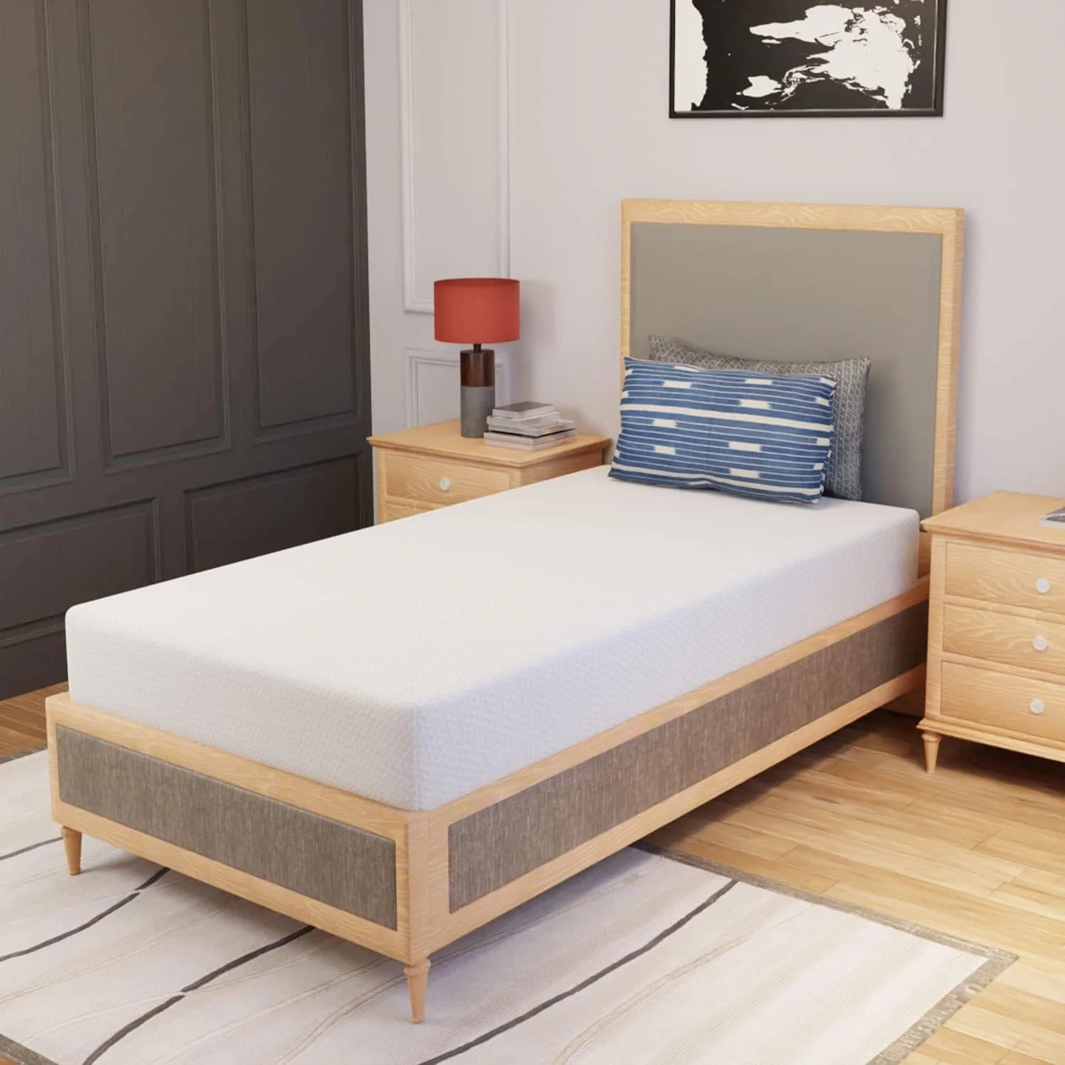 Twin size 8-inch Thick Medium Firm Cool Gel Memory Foam Mattress - Image 3