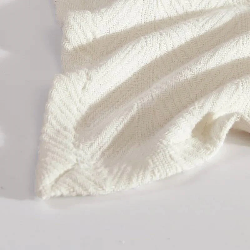 Twin size Cream Bone Lightweight 100-Percent Cotton Blanket - Machine Washable - Image 3