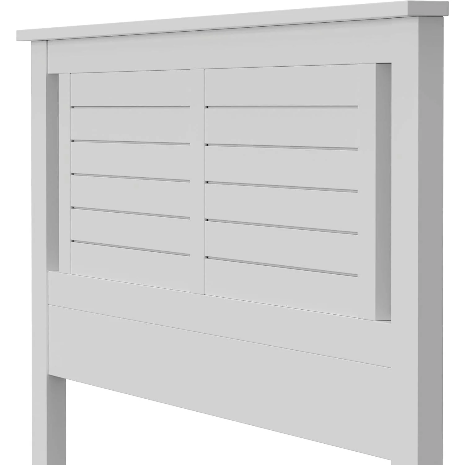 Twin Size Farmhouse Solid Wood Slatted Headboard in White Finish - Image 4