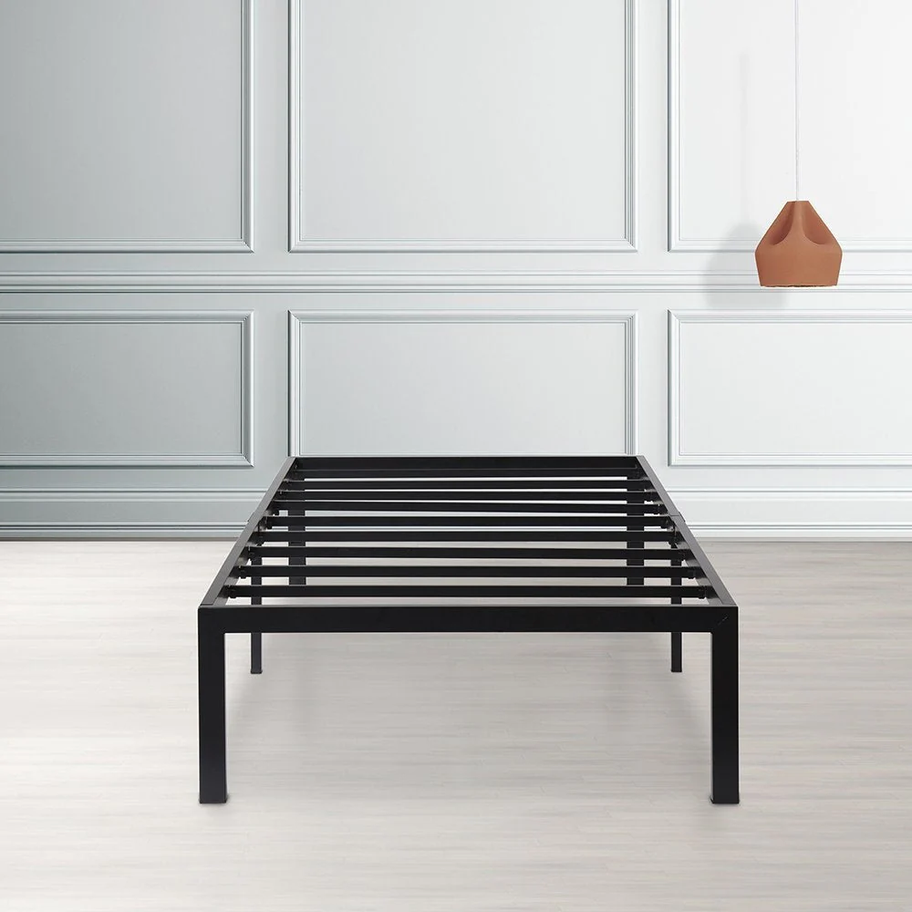 Twin size Modern Heavy Duty Black Metal Platform Bed Frame - Image 3