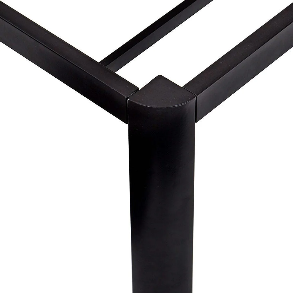 Twin size Modern Round Edge Black Metal Platform Bed Frame - Image 2