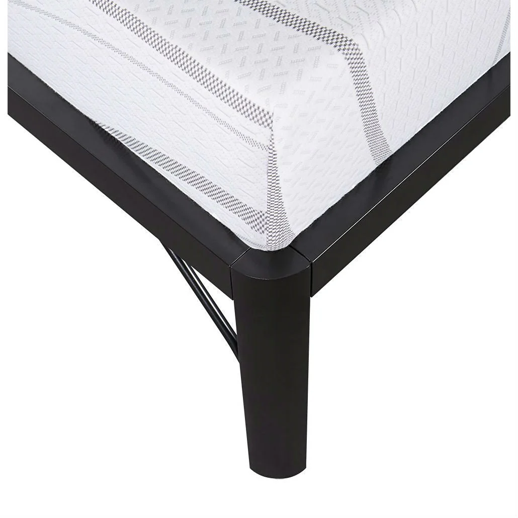 Twin size Modern Round Edge Black Metal Platform Bed Frame - Image 4