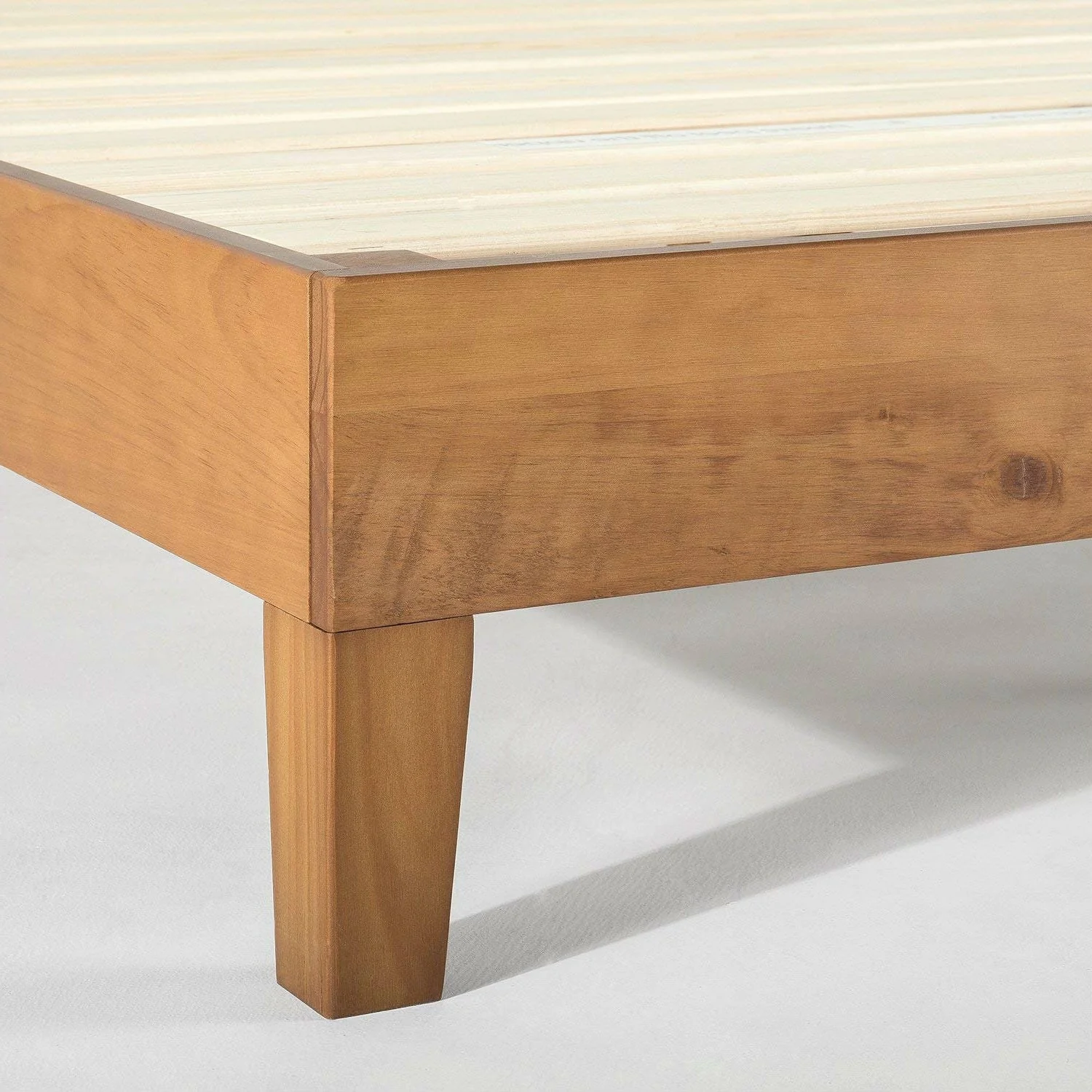 Twin size Modern Solid Wood Platform Bed Frame in Natural - Image 3