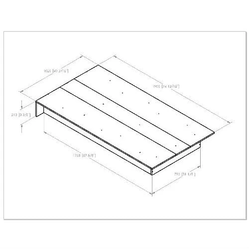 Twin size Platform Bed Frame in Royal Cherry Wood Finish - Image 3