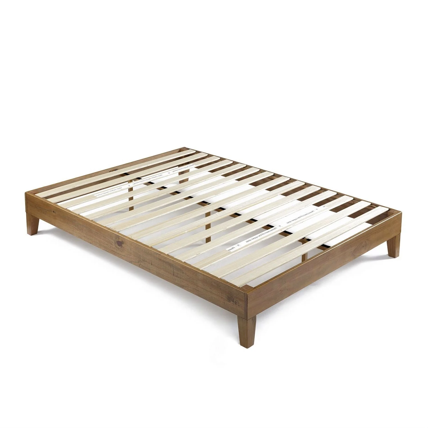 Twin size Solid Wood Platform Bed Frame in Pine Finish - Image 3