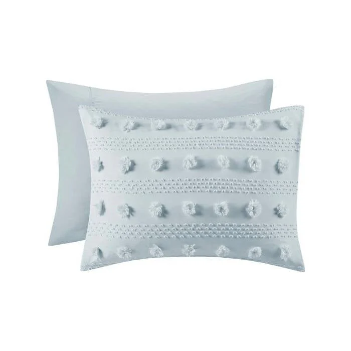 Twin/Twin XL 2-Piece Blue Pompom Microfiber Hypoallergenic Comforter Set - Image 5
