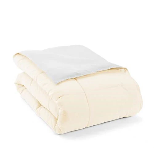 Twin/Twin XL 2-Piece Microfiber Reversible Comforter Set in White and Cream - Image 4