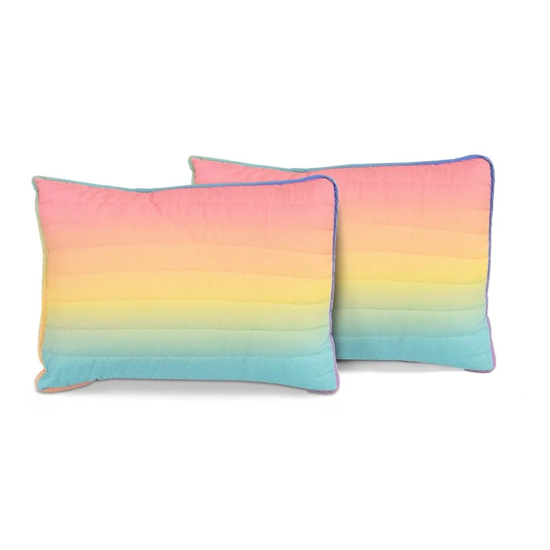 Twin/Twin XL 2 Piece Multi-Color Rainbow Quilt Set - Image 4