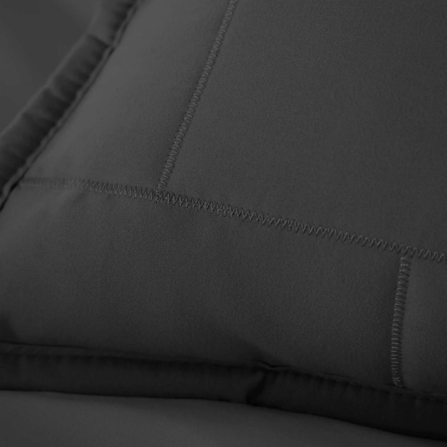 Twin/Twin XL Black Modern Brick Stitch Microfiber Reversible 2 Piece Quilt Set - Image 3