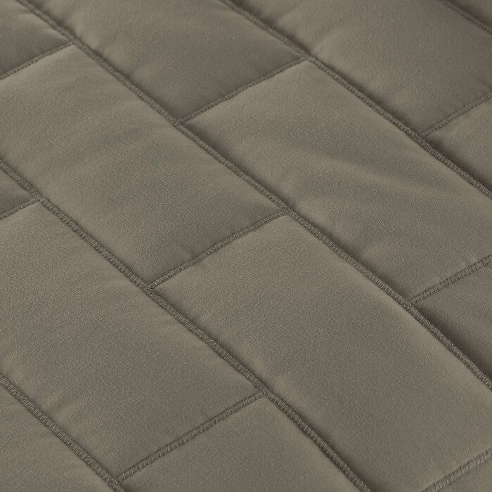 Twin/Twin XL Modern Brick Stitch Microfiber Reversible 2 Piece Comforter Set in Taupe - Image 4